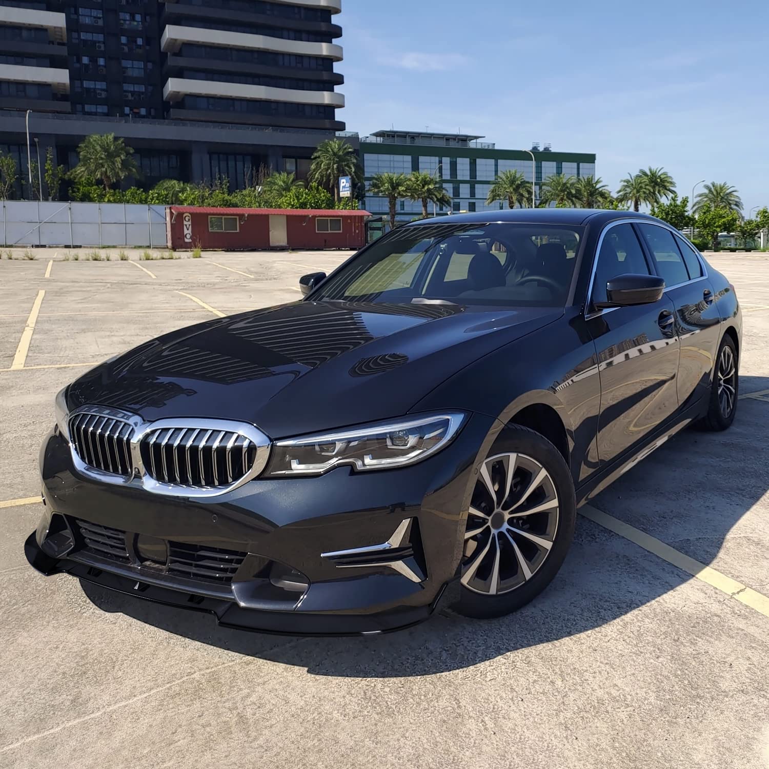 Glossy Black Spec-D Tuning Front Bumper Lip Compatible with BMW G20 2019