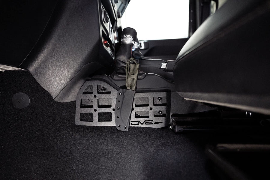 Molle Panels Center Console for 2018-2024 Jeep Wrangler & 2020-2024 Jeep Gladiator | Mount for Pouches, Med-Kits, Tools, Holsters & Other Accessories | Automatic & Manual Transmissions | DV8 Offroad