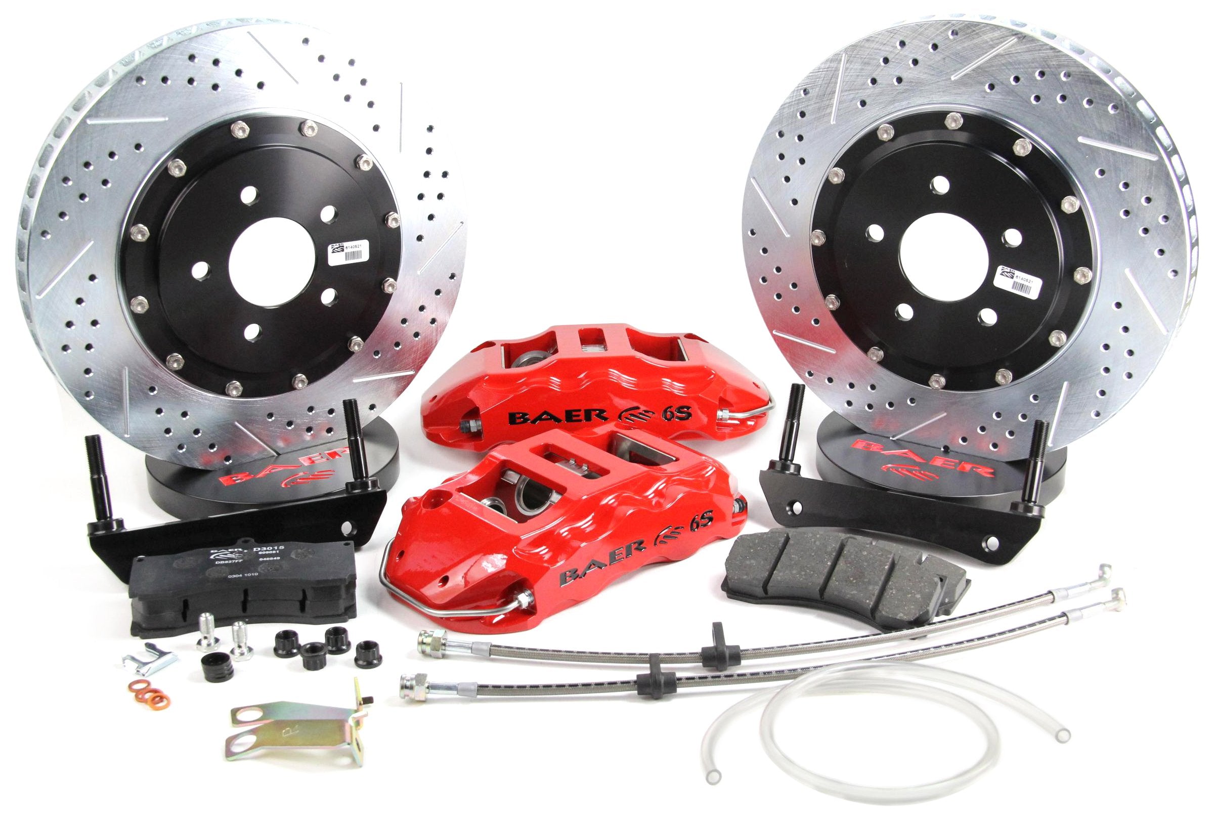 BAER BRAKES Brake System 4851003R-BKCZ (14" Front Extreme+ Red 02-05 Impreza), 1 Pack