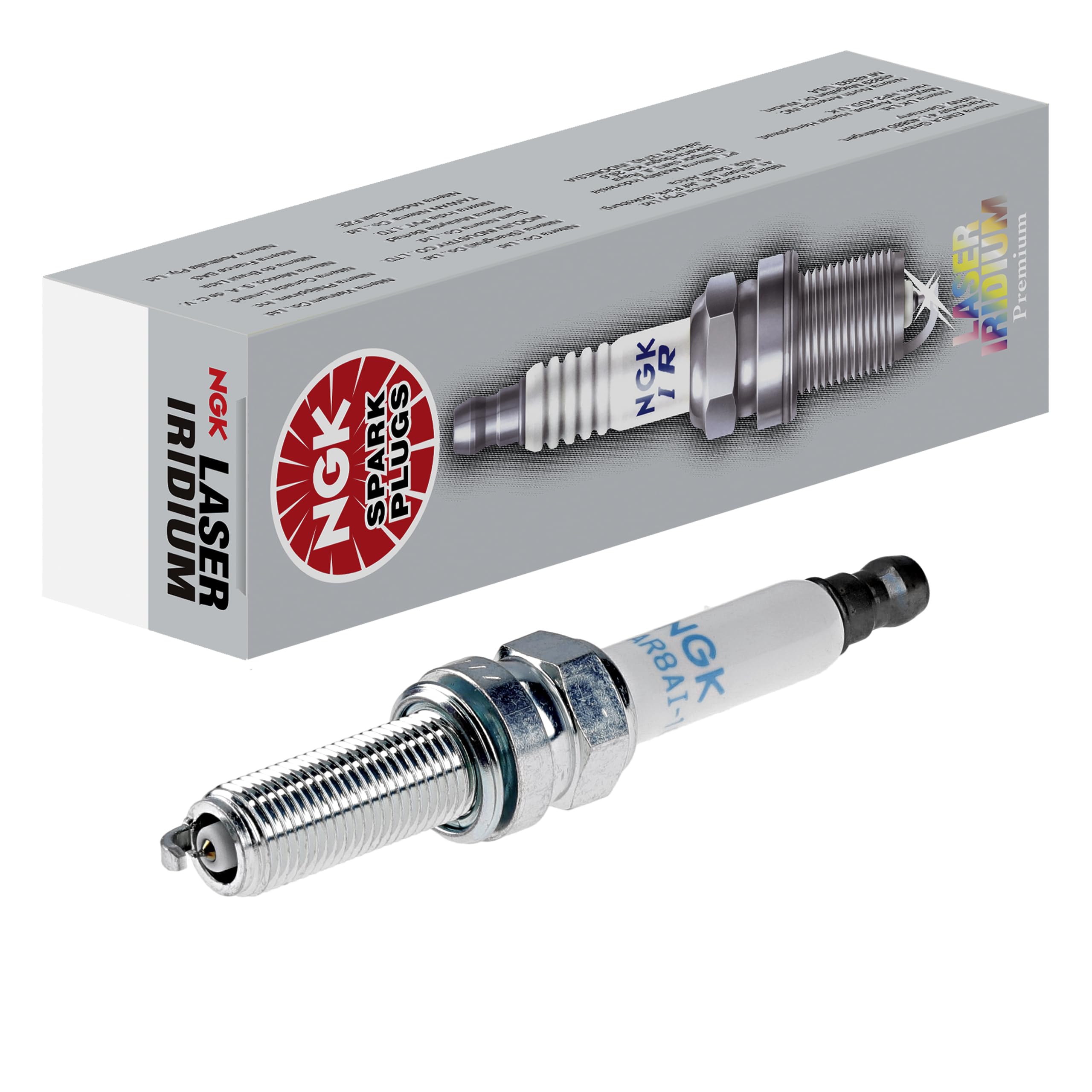 NGK Spark Plug 92288 LMAR8AI8 Fine-Wire Electrode Laser Iridium Series Compatible with Can-Am 2022-2024 1 Cylinder, 650cc Models (1 Single Spark Plug)