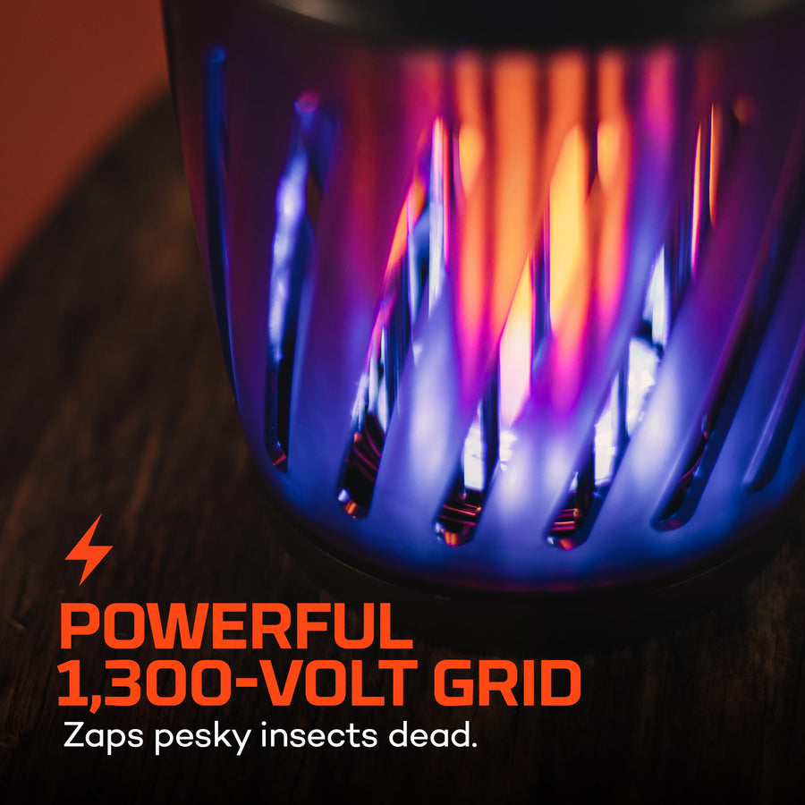 NEBO Zapper & Solar Lantern | Portable, Warm Light for Outdoor & Indoor Use, Insect Killing Electric, Solar Powered & USB-C Rechargeable Battery, Perfect for Bugs like Mosquitos, Flies & Gnats