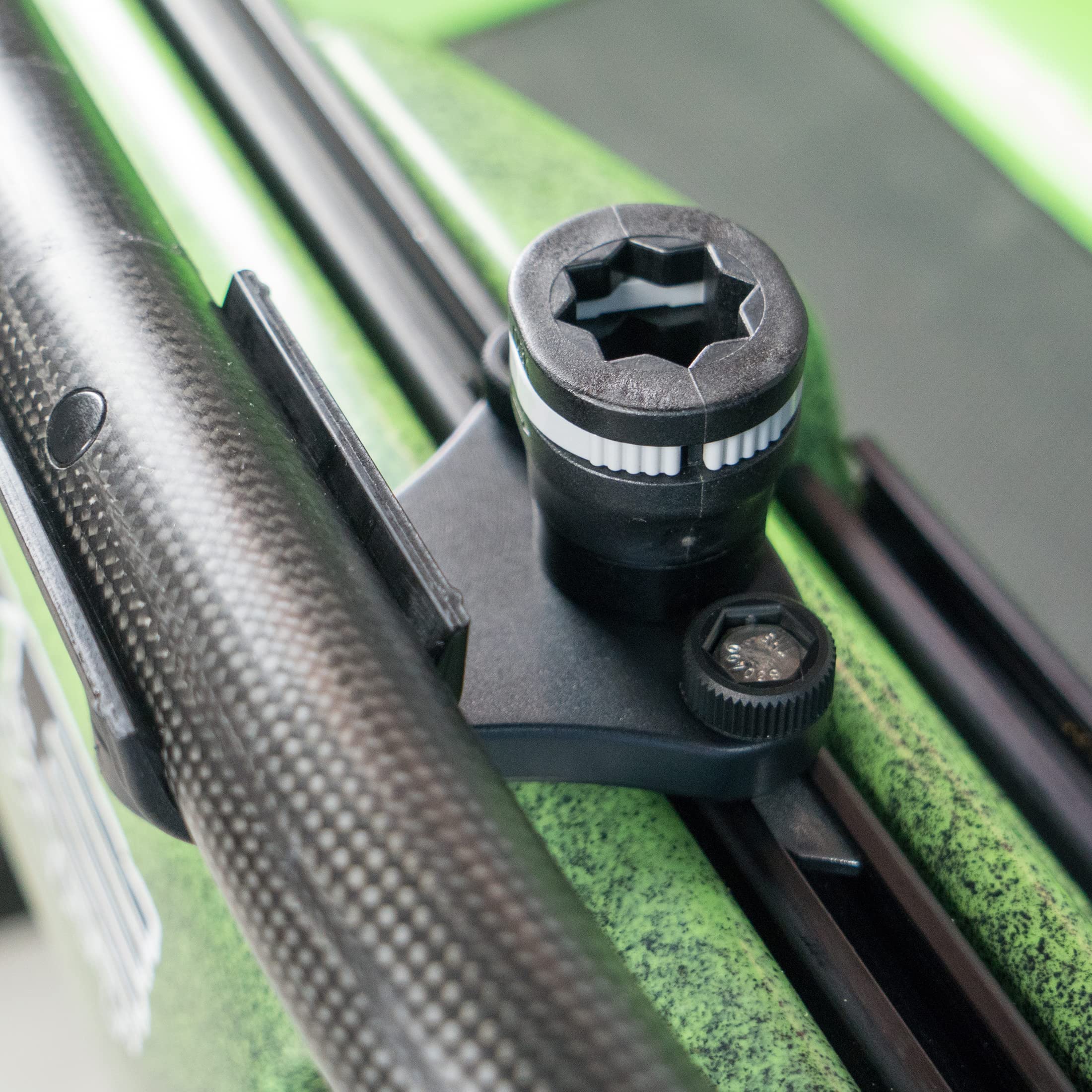 QuickGrip RAILBLAZA Paddle Holder Clip with Trackmount for Paddle Pole or Landing Net Storage