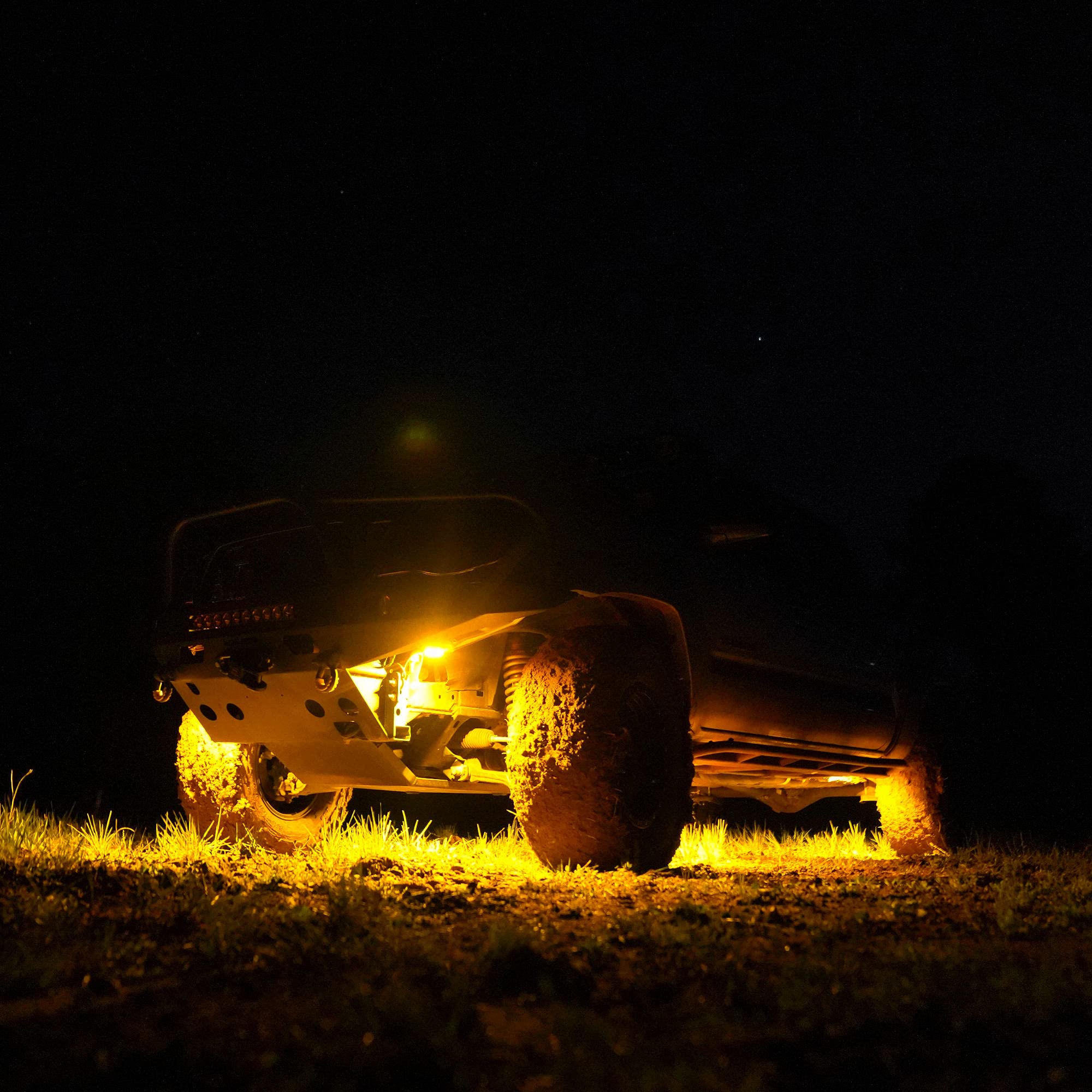 Rock Light - Cyclone V2 LED - 6-Light System - Amber - 5W Flood Beam