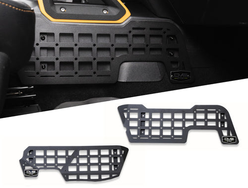 Center Console Molle Panels by DV8 for 2021-2025 Ford Bronco | Quick Access Gear & Accessories Mounts | Durable Steel Construction | Black Powder Coat Finish | Included Driver & Passenger Side Panels