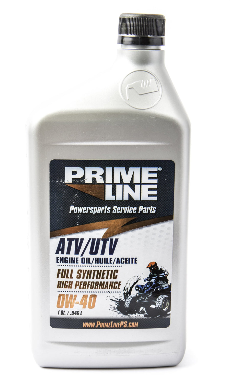 Powersports Prime Line 72-5101-2 Full Synesthetic High Performance 0W-40 Four Stroke Engine Oil, 1 Quart, Silver
