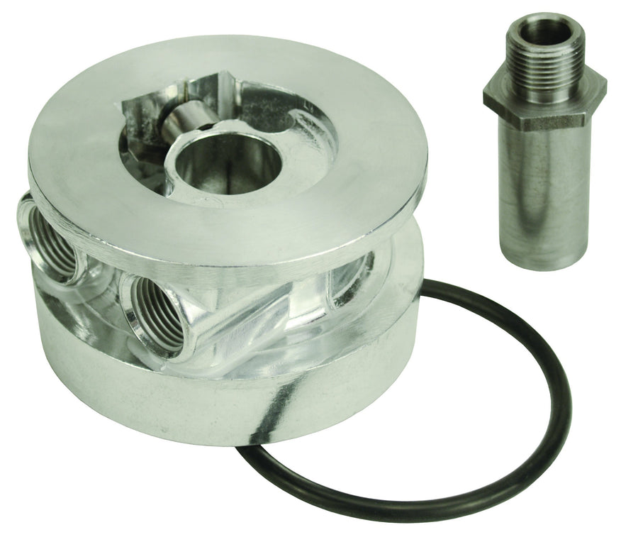 GM Engine Derale Sandwich Adapter Silver 25720