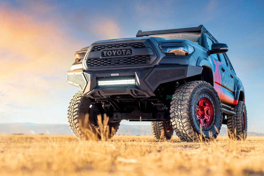 Element Go Rhino Front Bumper w/Fixed Light Bar Mount | Mild Steel, Textured Black | 34183T | Fits 2022 - 2024 Toyota Tundra