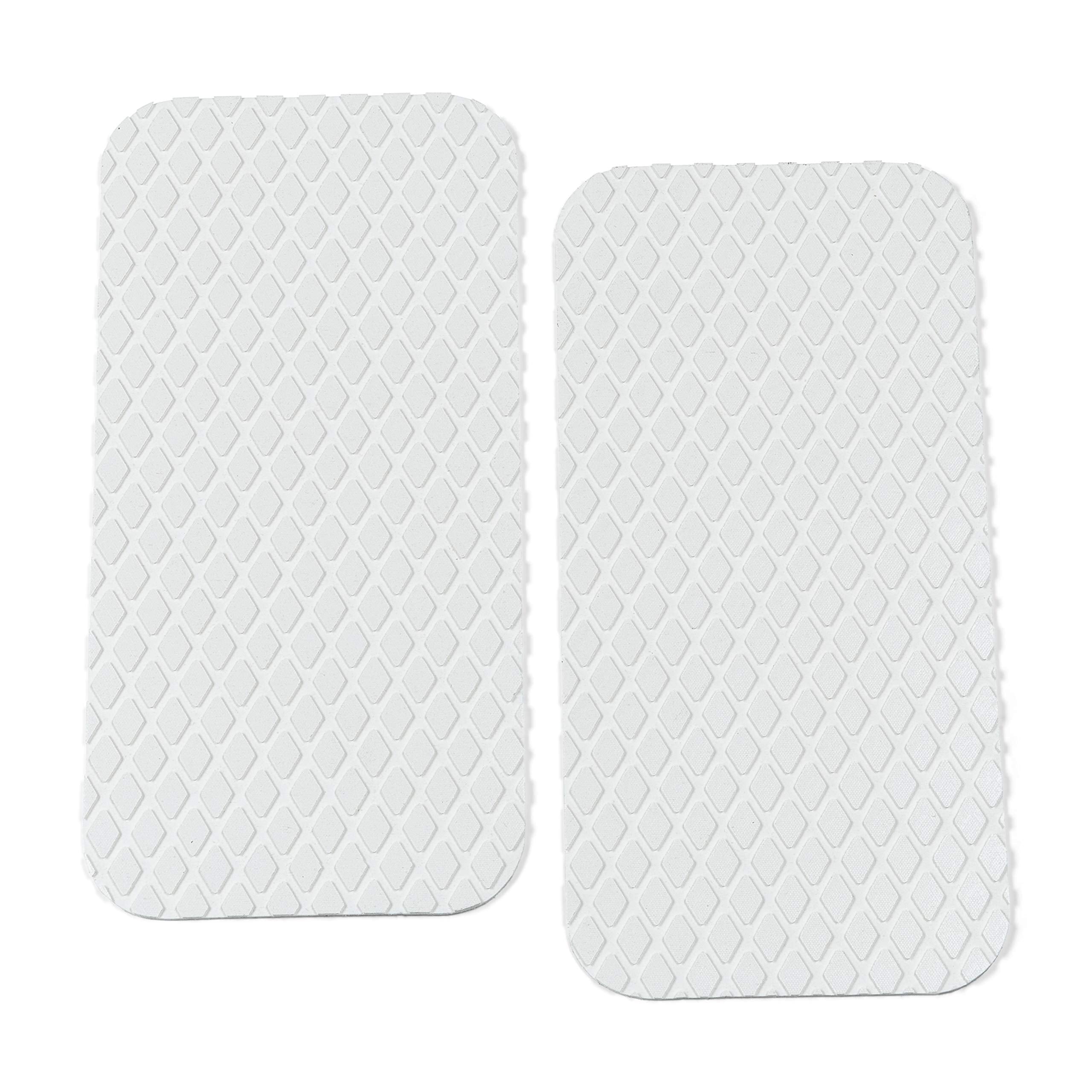 Lewmar Diamond Step Pad Treadmaster, Size 1, Measures 10-34" W x 5-1/4" D, self-Adhesive Backing, Chemical Resistant Nitrite PVC Construction, 2 Pack, White Sand - 2020212501