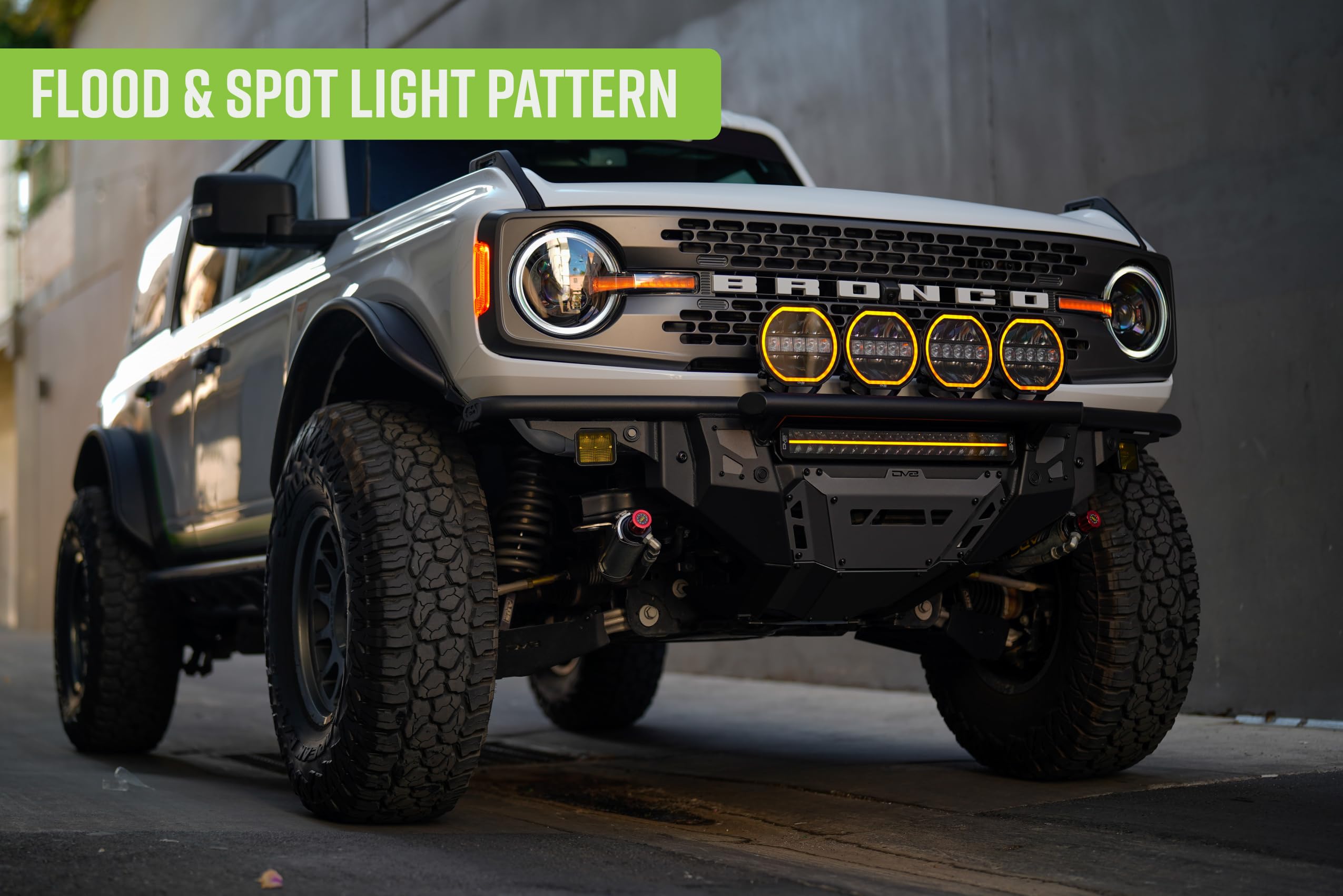 20-Inch DV8 Offroad Halo Elite Dual Row Light Bar with Accent | Flood & Spot Pattern | Driving & Off-Road Modes | 8,820 Lumens | 5700K Main Light | Amber or Clear Accent Light