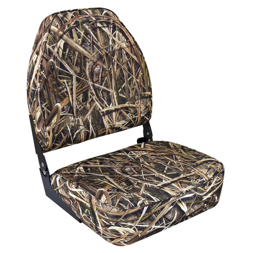 Camo High Back Wise 8WD617PLS-728 Boat Seat, Mossy Oak Shadowgrass Blades
