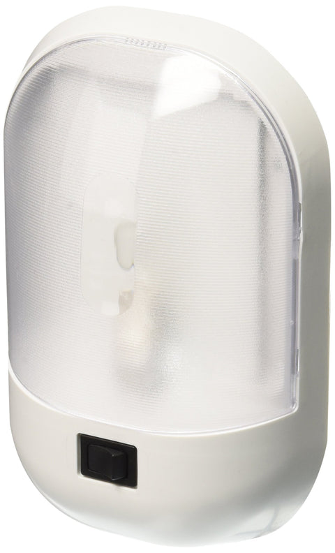 White Interior Fasteners Unlimited Single Dome Light with Rocker Switch