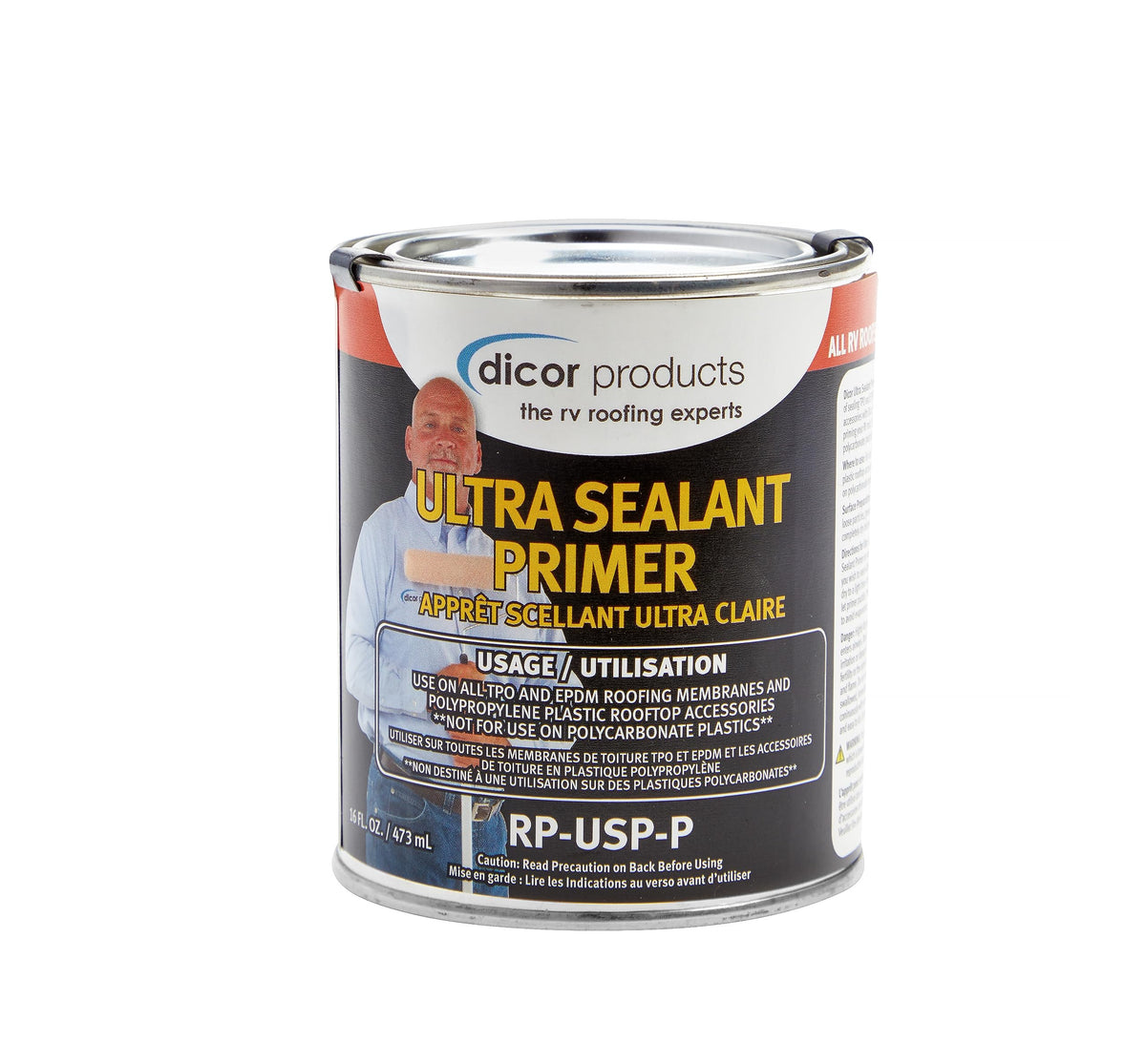 Dicor Ultra Sealant Primer RP-USP-P - 16 Oz, Clear, Prep for Sealing TPO and EPDM Membranes, Rooftop Accessories