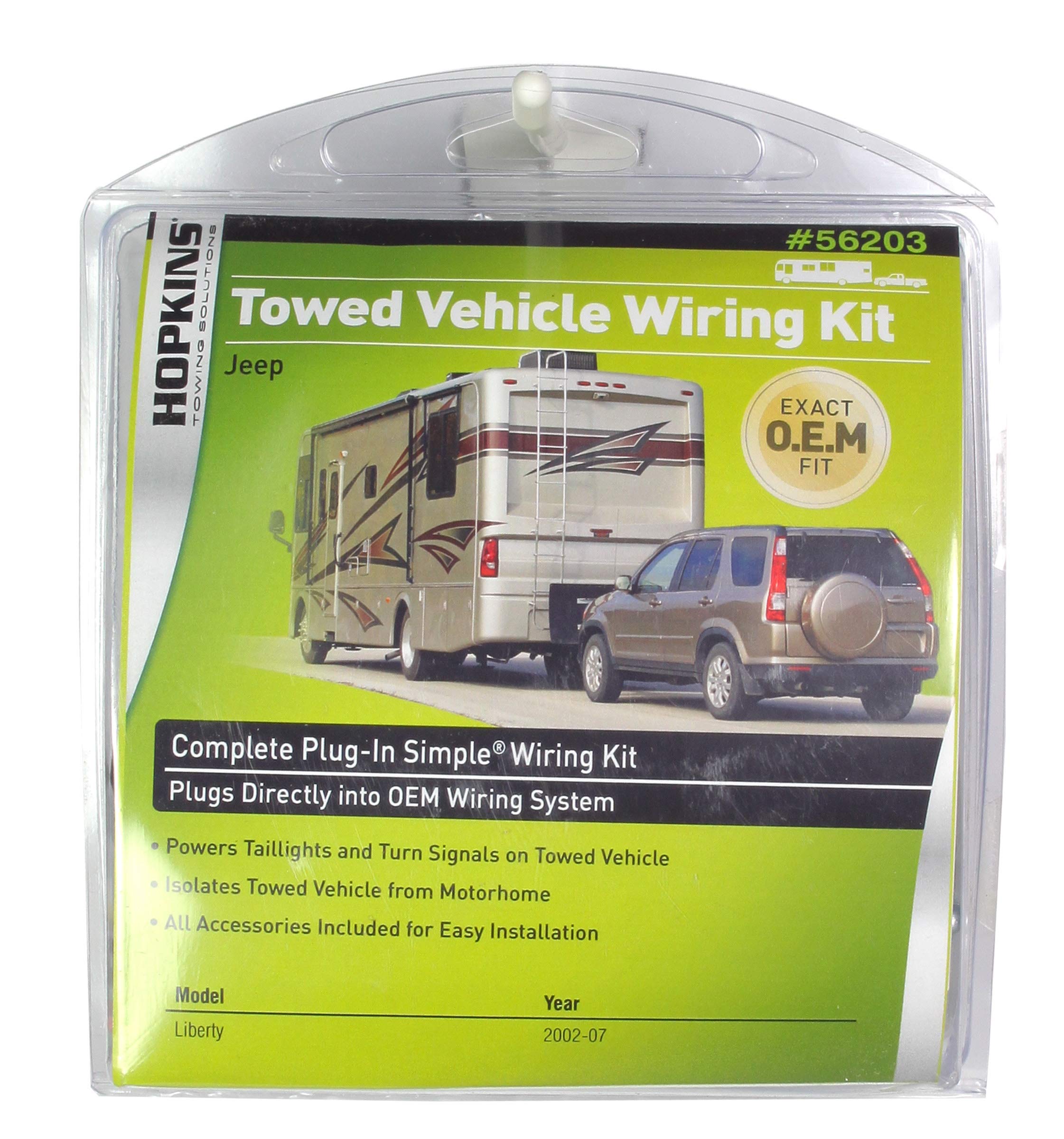 Plug-In Hopkins Simple Towed Vehicle Wiring Kit 56203