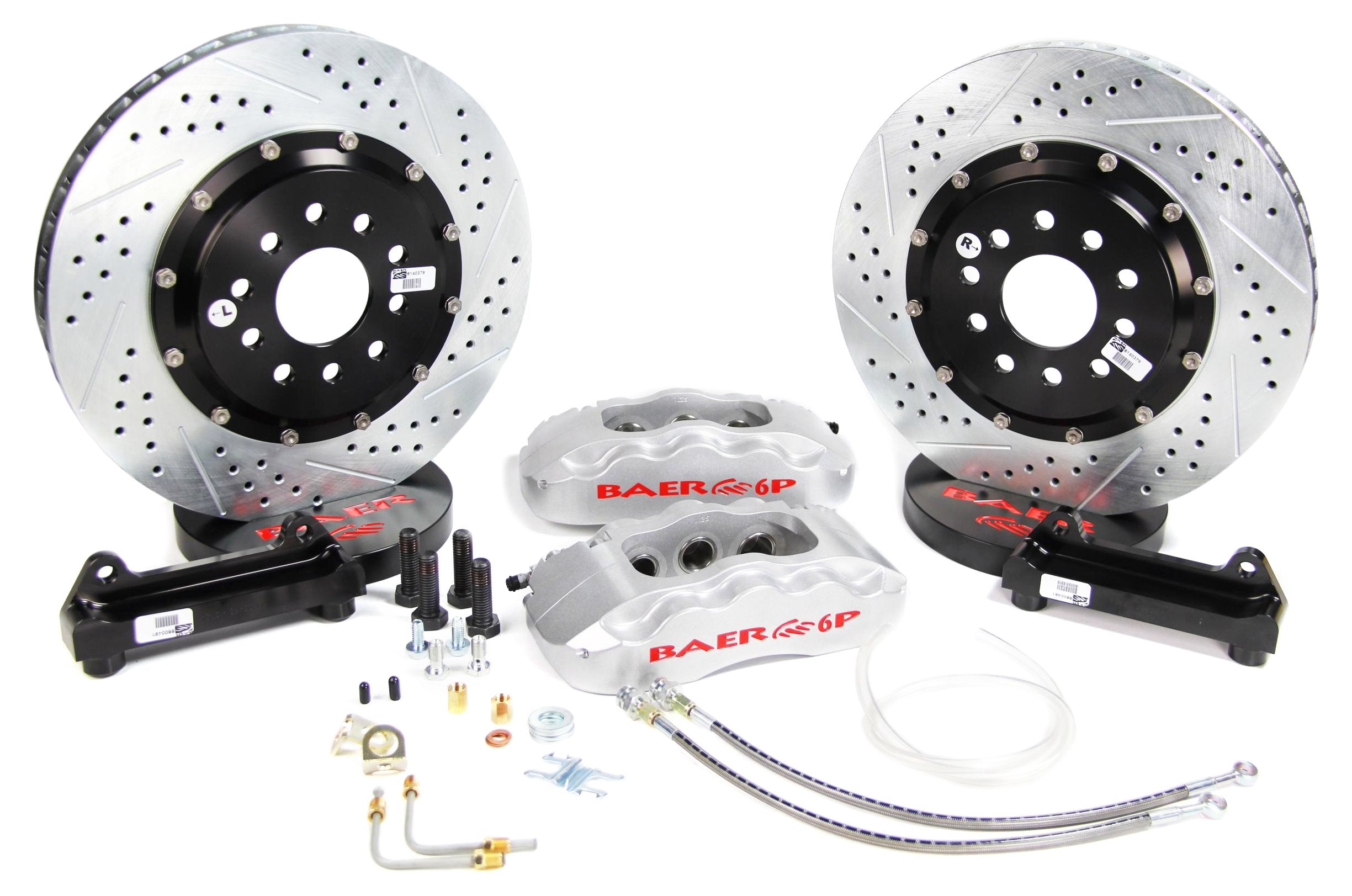 BAER BRAKES Brake System 4851007S-BKCZ (14" Front Pro+ Silver 02-05 Impreza), 1 Pack