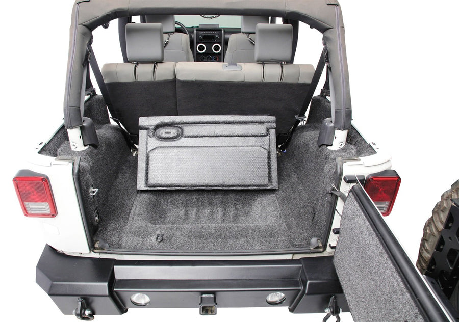 Jeep Cargo Kit - Bedrug | 2007 - 2010 Jeep Wrangler JK UNLTD 4 Door, Cargo Liner w/ Tailgate & Tub Liner | Grey - 5 pc. | BRJK07R4
