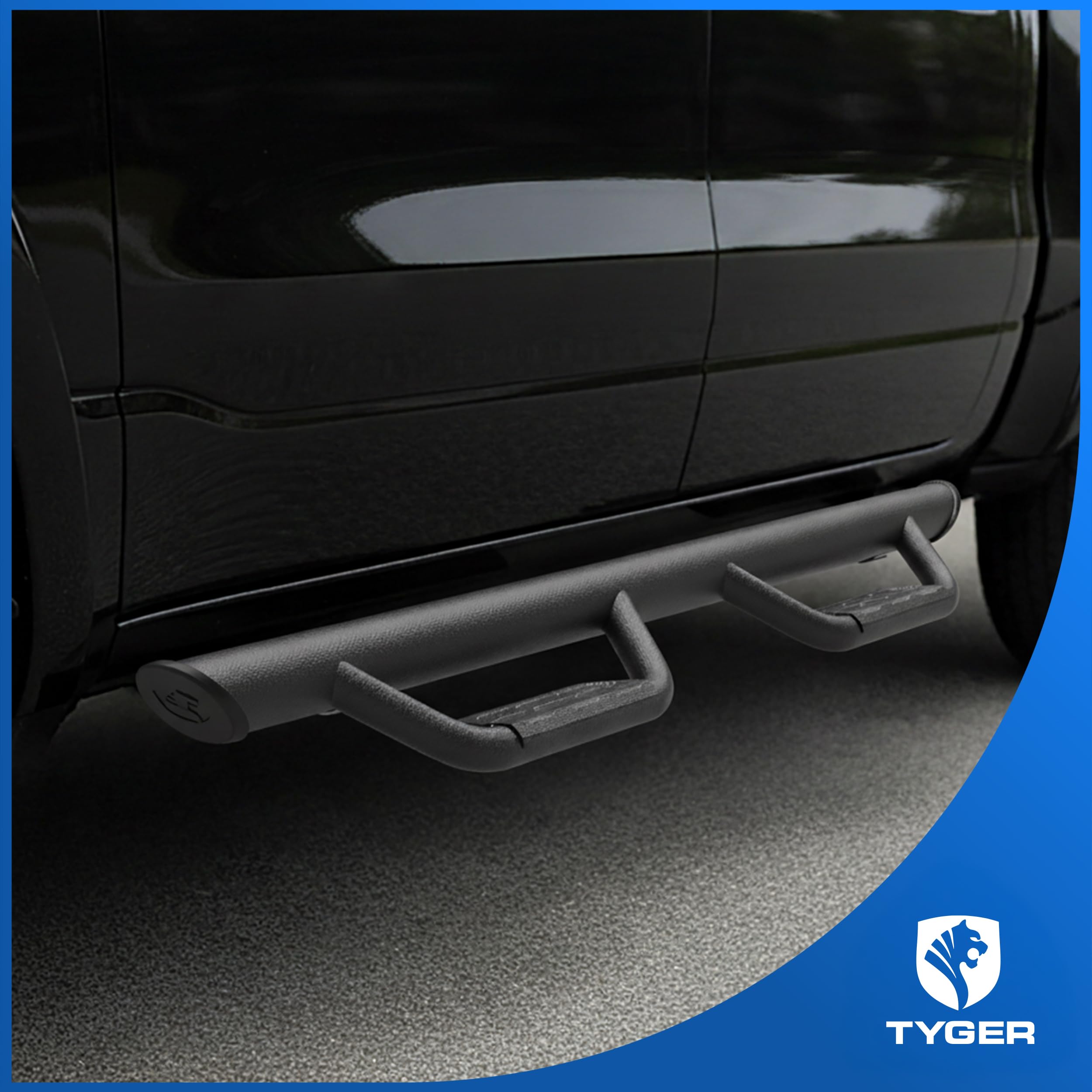 Tyger Auto Running Boards Tyger Access Compatible with 2019-2026 Ram 1500 (Not Fit 19-24 Classic) | Quad Cab | TG-AS2D24037 | Textured Black Drop Step Rail