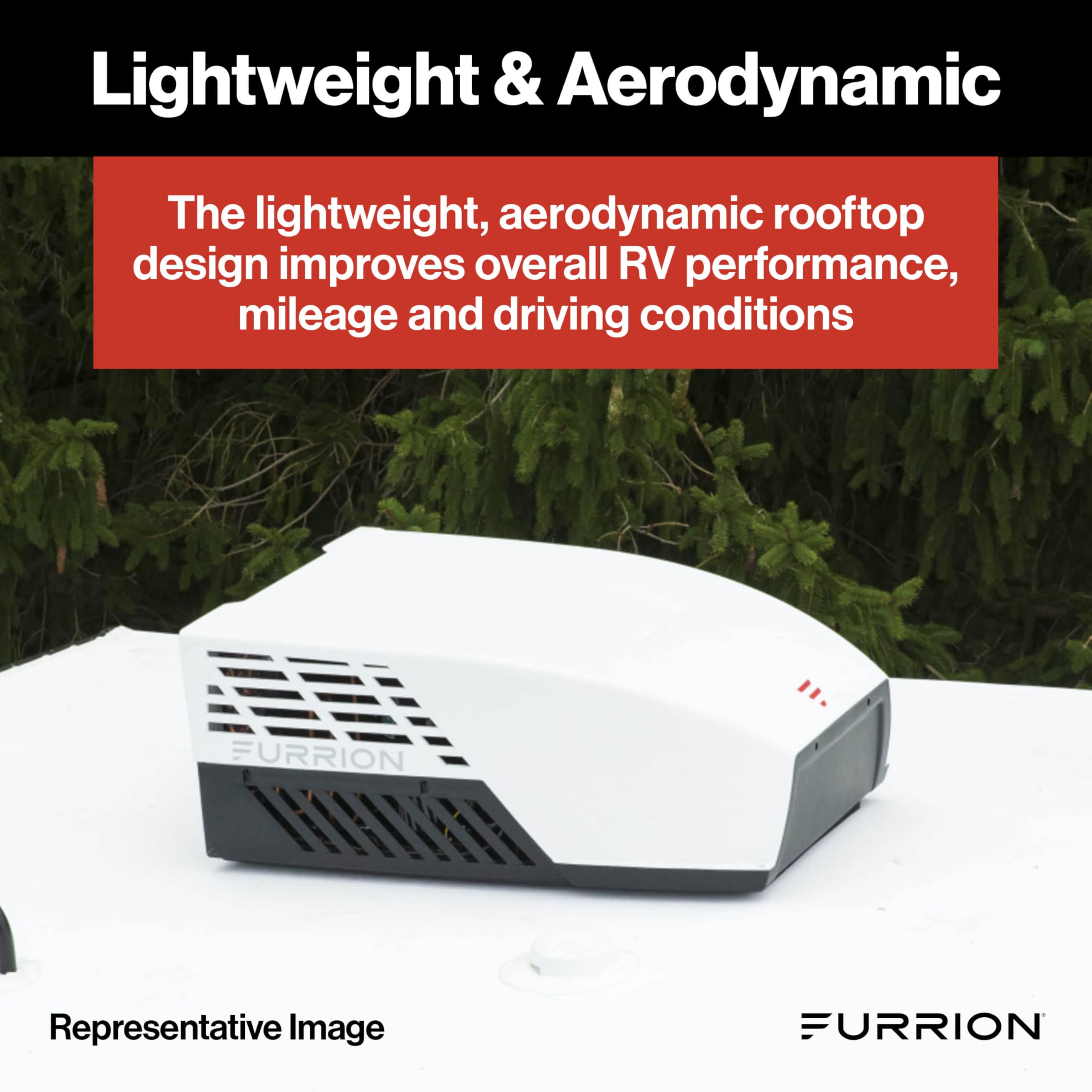 Furrion HE Chill RV Roof Air Conditioner (R32) - 15K BTU, White - FACR15HESA2-PS-AM