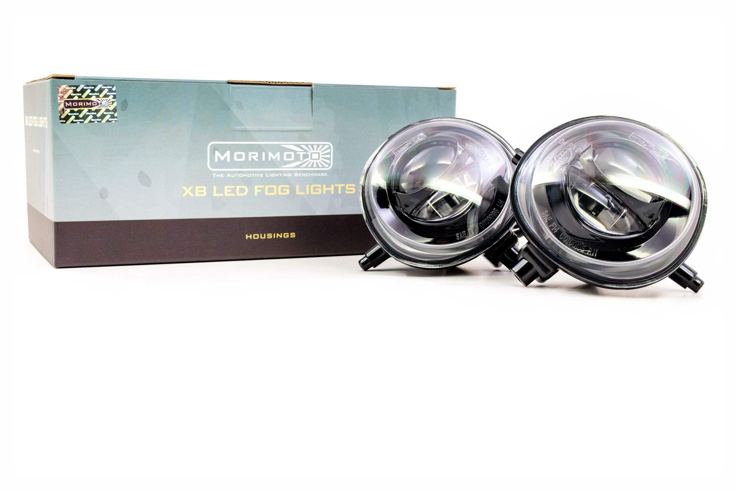 Morimoto XB LED Fog Lights Set Black Compatible With Mazda 2 3 5 6 CX-5 CX-7 CX-9 MX-5 RX-8
