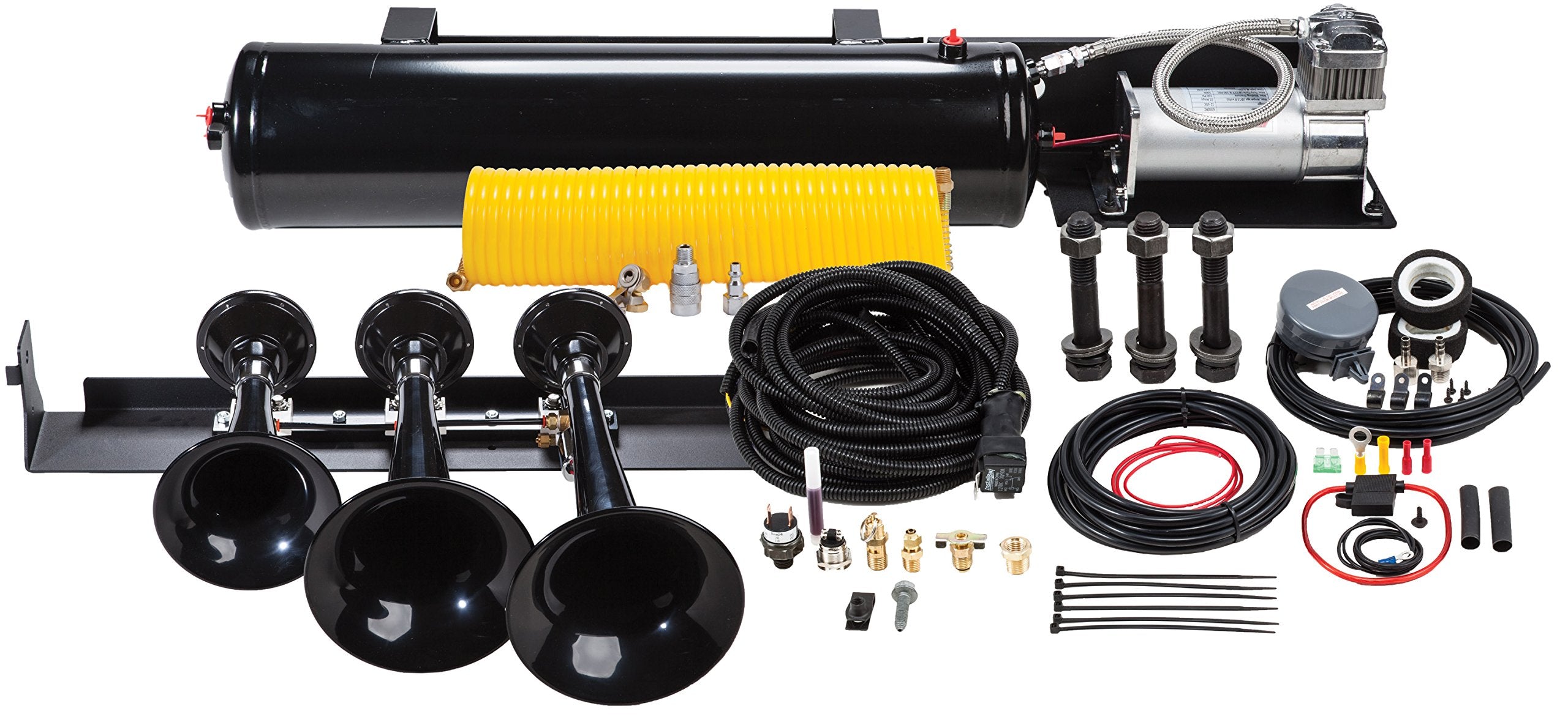 Kleinn Air Horns Bolt-On VELO-234 Train Horn/Ultimate Onboard Air System for Ford F-150/Raptor Trucks
