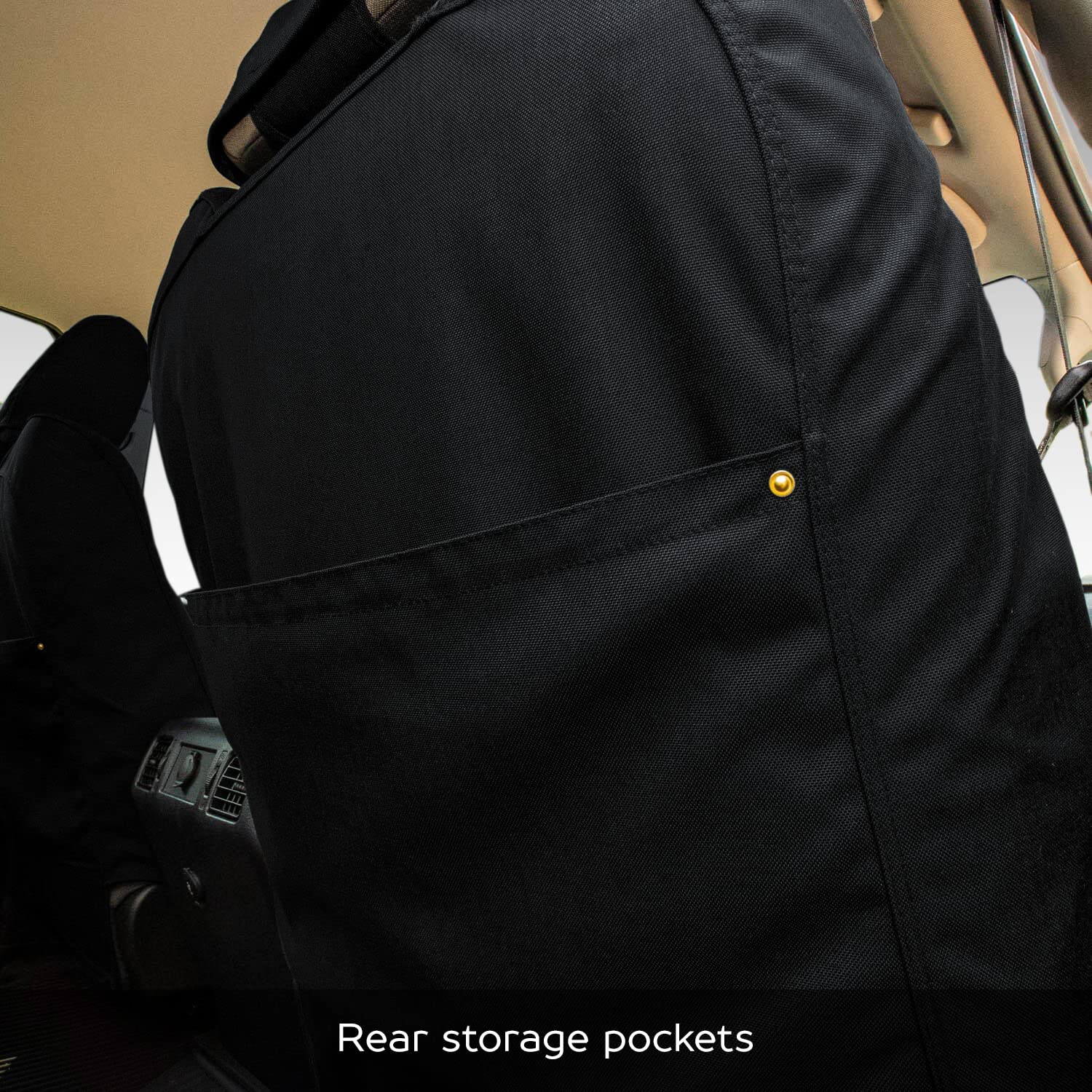 Covercraft Super Dux Carhartt SeatSaver Custom Seat Covers | SSC3480COBK | 1st Row 40/20/40 Bench Seat | Compatible with 2019-2020 Ford F-150, 2019-2022 F-250/F-350/F-450/F-550 | Black