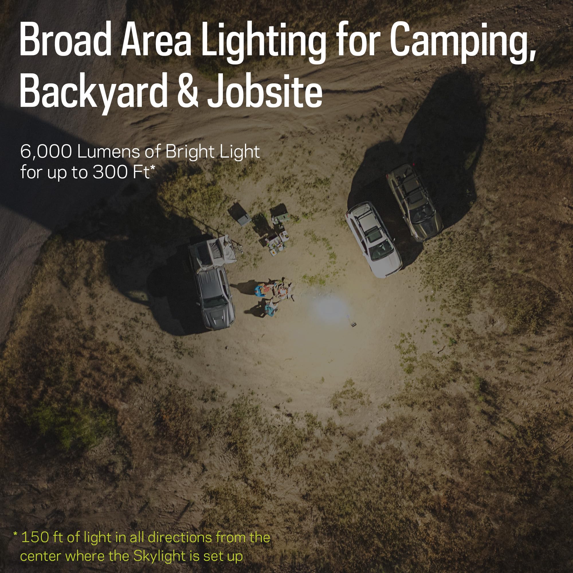 Goal Zero Skylight – Portable Telescoping LED Light Provides 6000-Lumen Lighting, Adjustable 4’-12’ Height –Use for Camping, Tailgating, Outdoor, Work & Jobsite 300’