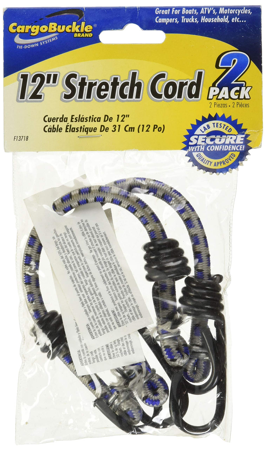 Stretch Cord CargoBuckle F13718, 2-Pack