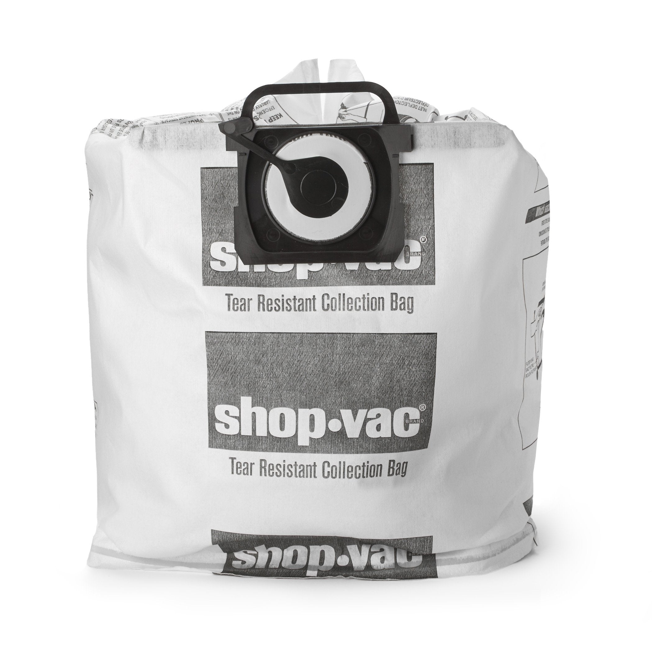 5-10 Gallon Shop-Vac Tear-Resistant Dry Collection Bags, White, Durable and Leak-Resistant, Ideal for Easy Disposal, (2-Pack)