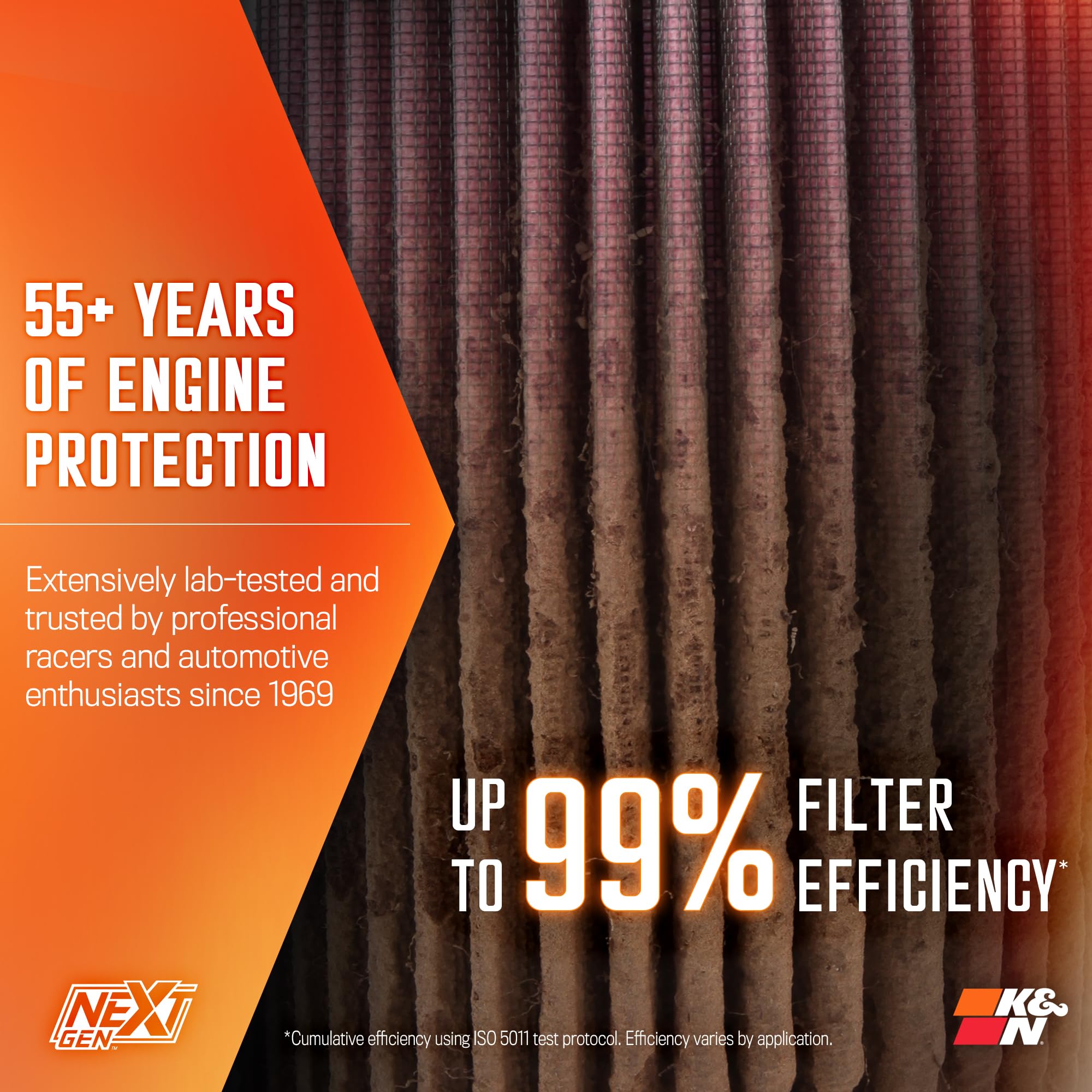 Cold Air Intake System K&N NextGen: High-Flow Cotton Filter: Compatible with 2015-2025 FORD: F150, 50-2591