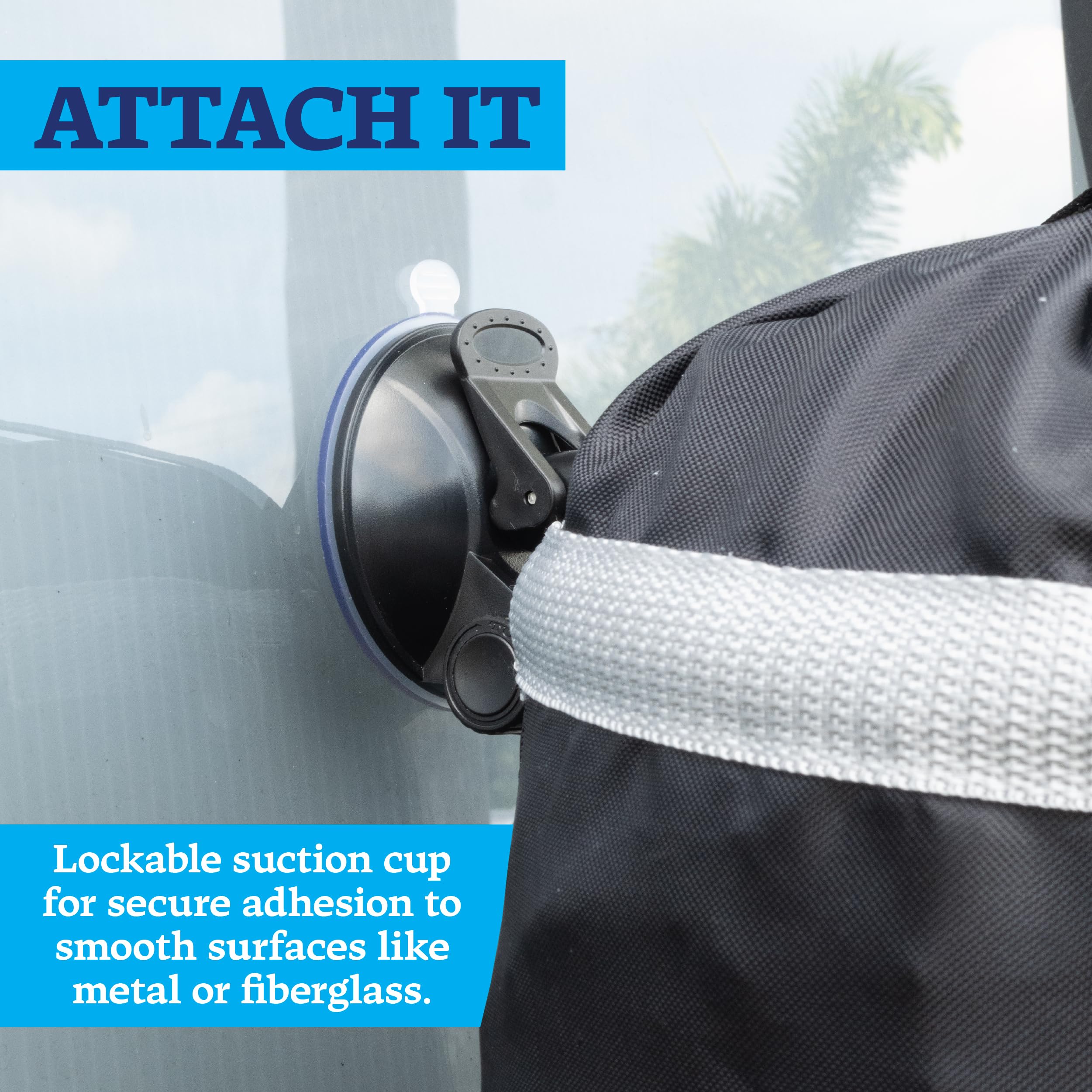 STAR BRITE Trash Bag Mesh with Locking Suction Cup & Litter Guard Cinch Tie - for Boats, RVs, Gold Carts, & Outdoor Adventures - Durable & Washable, 5 Gallon Capacity (52074)…