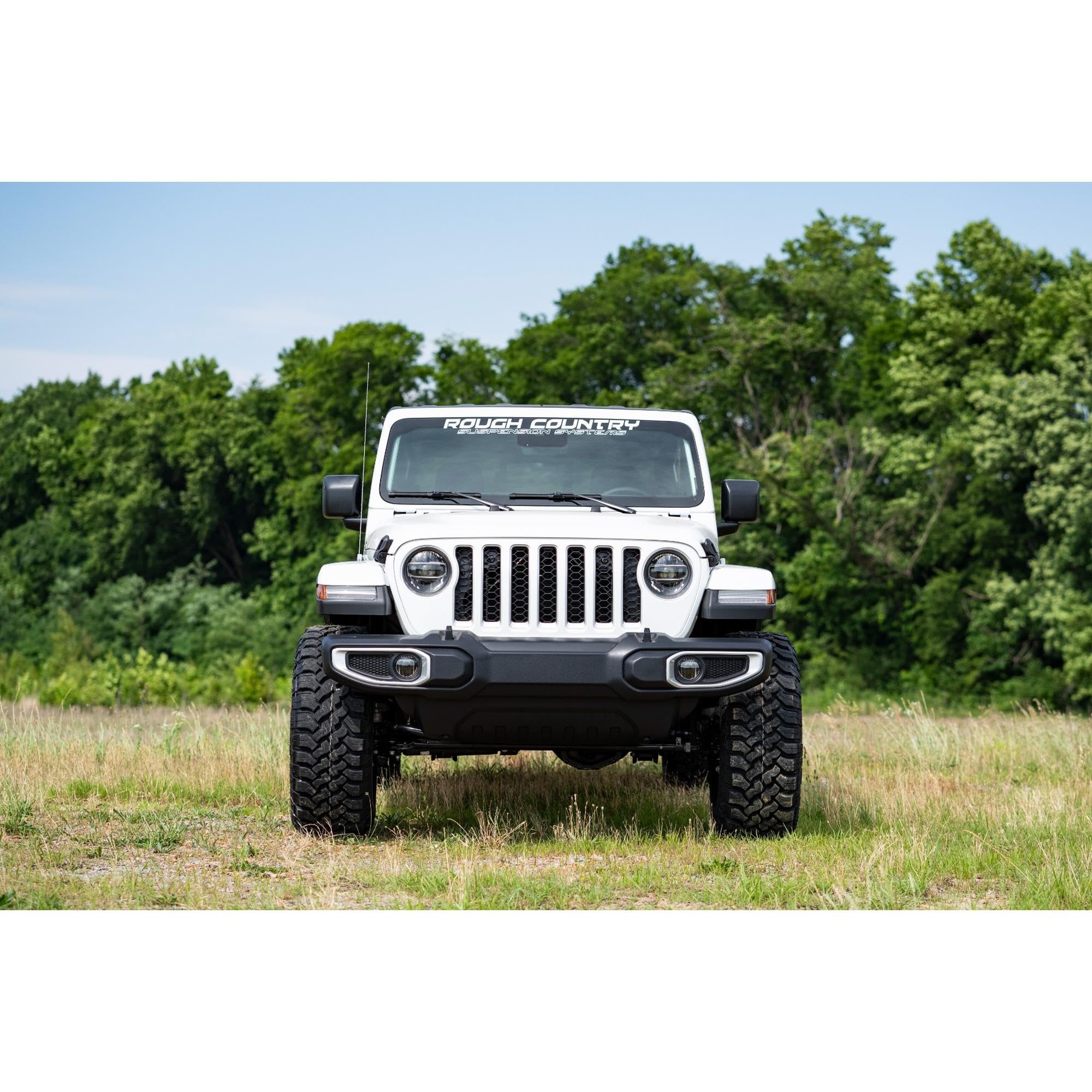 2.5 Inch Rough Country Leveling Kit with Pro-Grade V2 Monotube Shocks for Jeep Gladiator JT (2024-2025) - Fits Up to 35" Tires, Easy Bolt-on Install