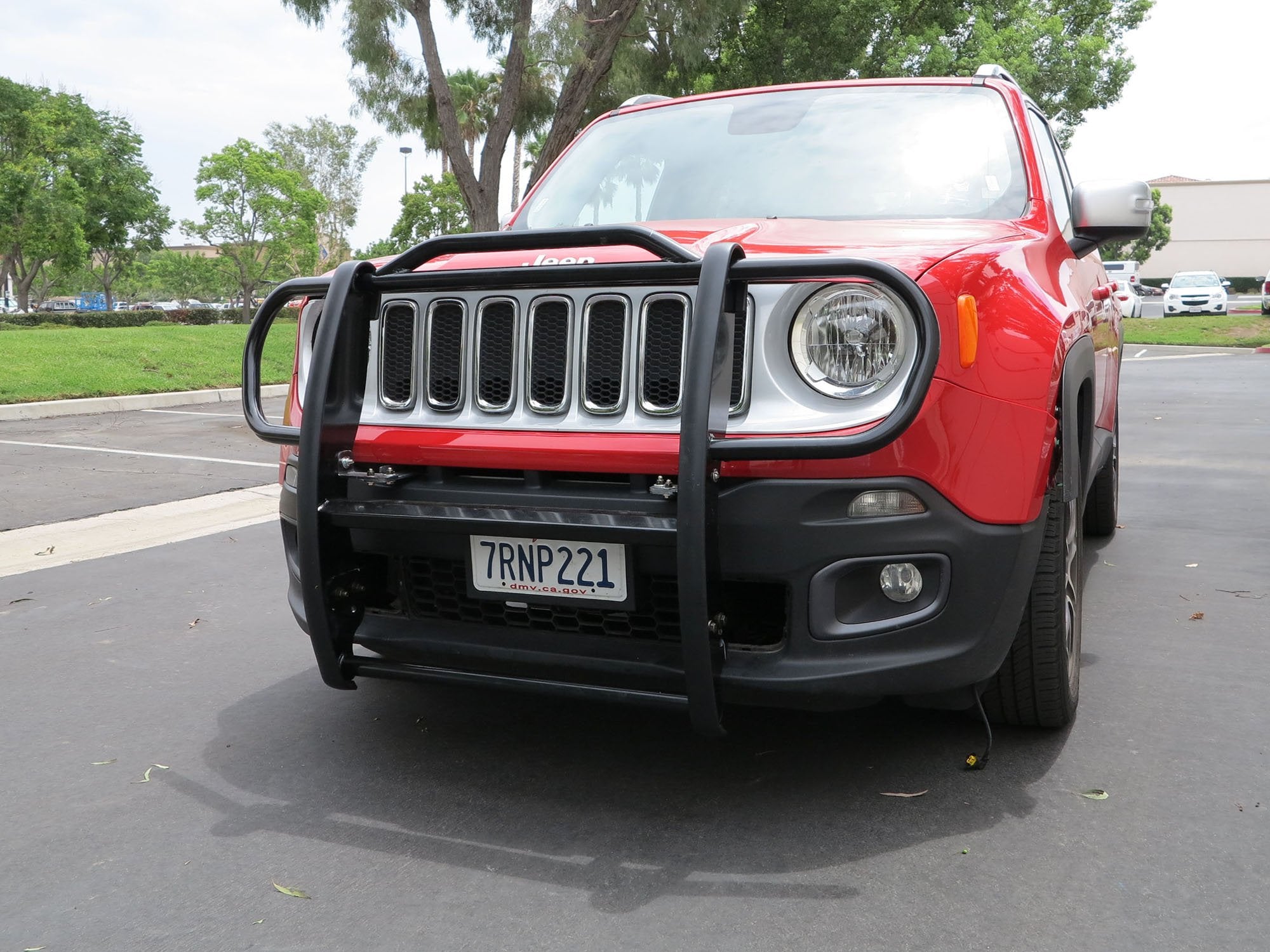 Grille Guard Rugged Ridge for Jeep Renegade | Black, Rust Resistant | 11513.04 | Fits 2015-2018 Jeep Renegade Latitude/Limited/North/Sport/Trailhawk; 2016 Renegade 75th Anniv; 2018 Renegade Altitude