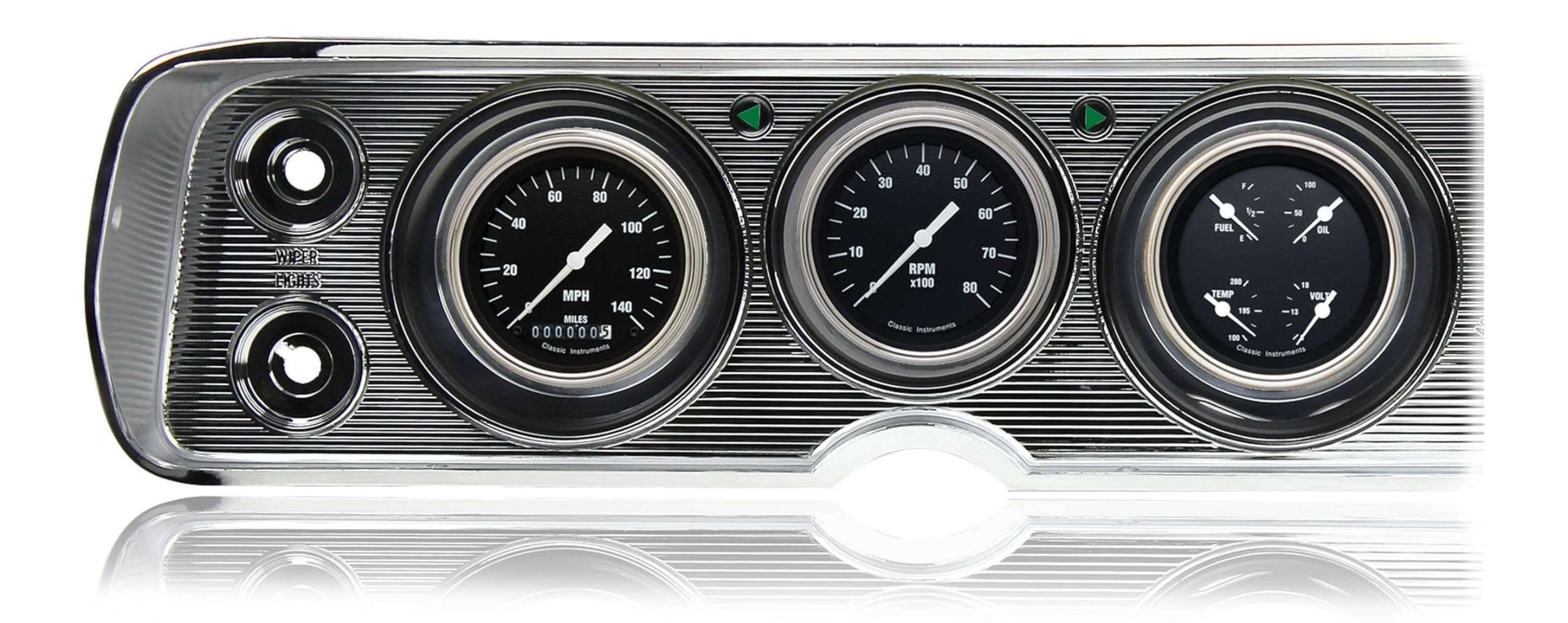Classic Instruments 1964-1965 Chevelle CV64HR Hot Rod Gauge Set Speedometer Tachometer Quad Gauge Fits Factory Bezel (not Included) GM