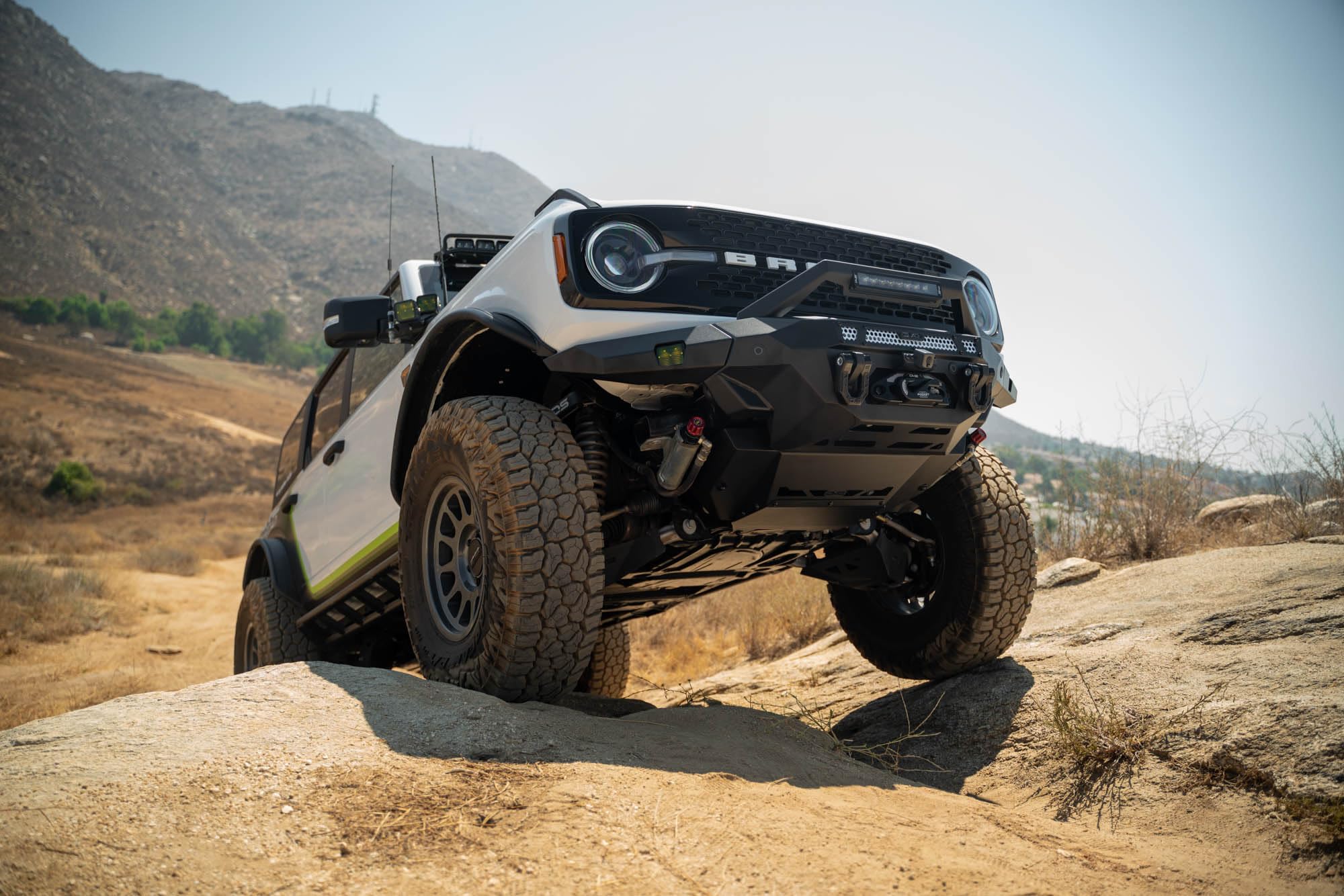 DV8 Offroad Low Pro Skid Plate for 2021-2025 Ford Bronco | Designed for DV8 Front Bumpers | Vented for Improved Airflow | Durable Steel Construction | Bolt-On Installation | Powder Coated Black