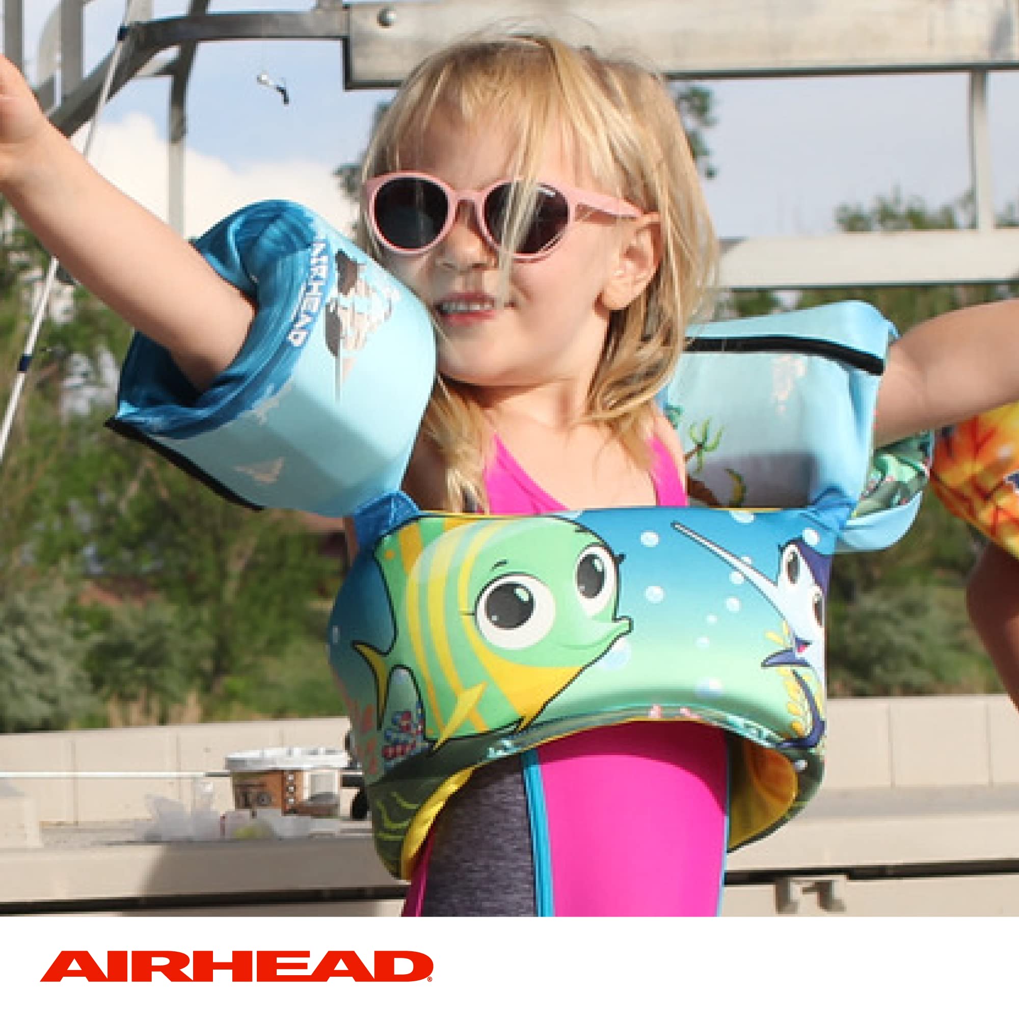 Airhead Child Water Otter Life Vest and Swim Aid, Treasure, Elite