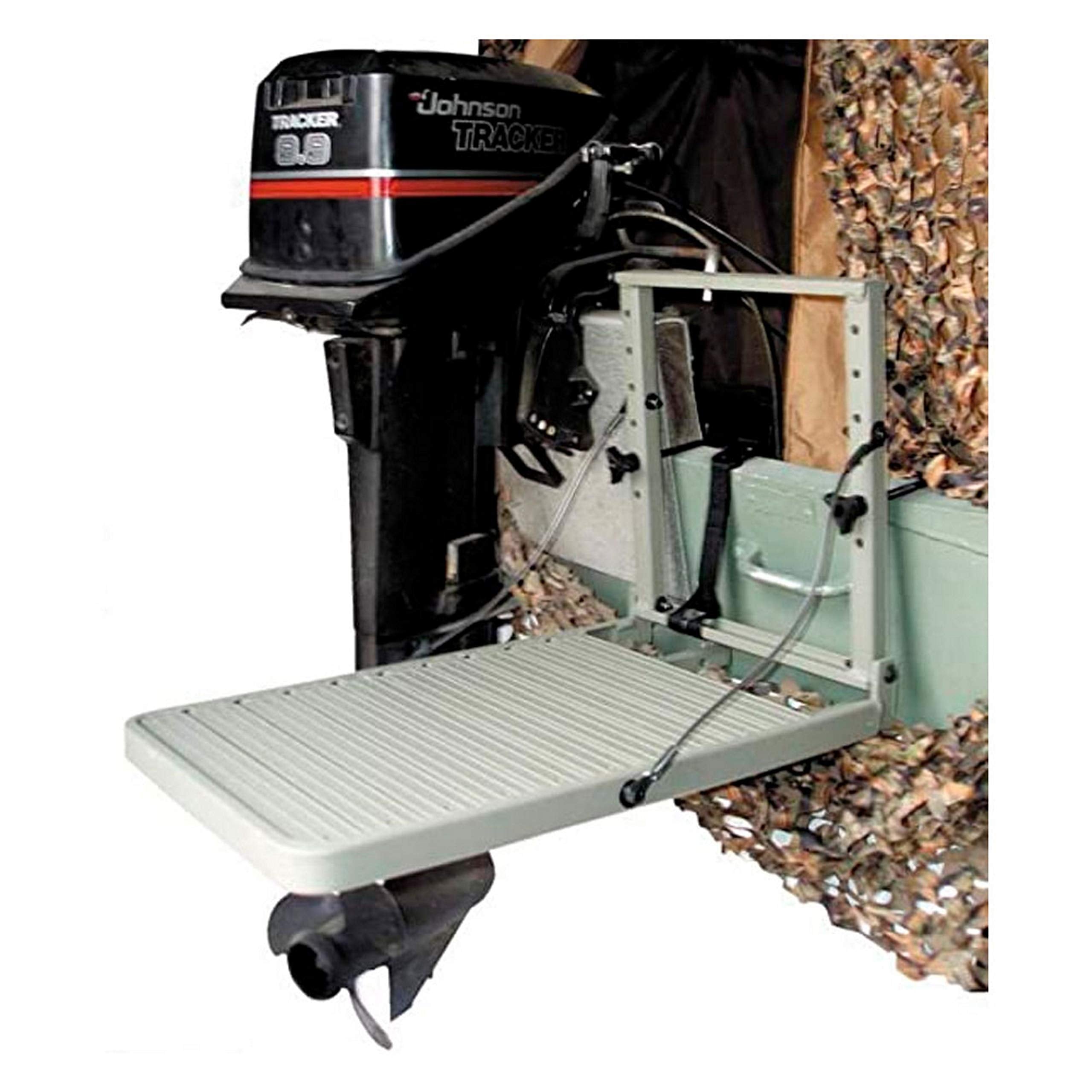 Load-A-Pup HD GREAT DAY 14x20in Robust Safety Pet Loading Platform - for The Hunting Dog - Earth-Tone Gray Powder-Coated Finish - Intended for Use in Fresh Water, LP500HD