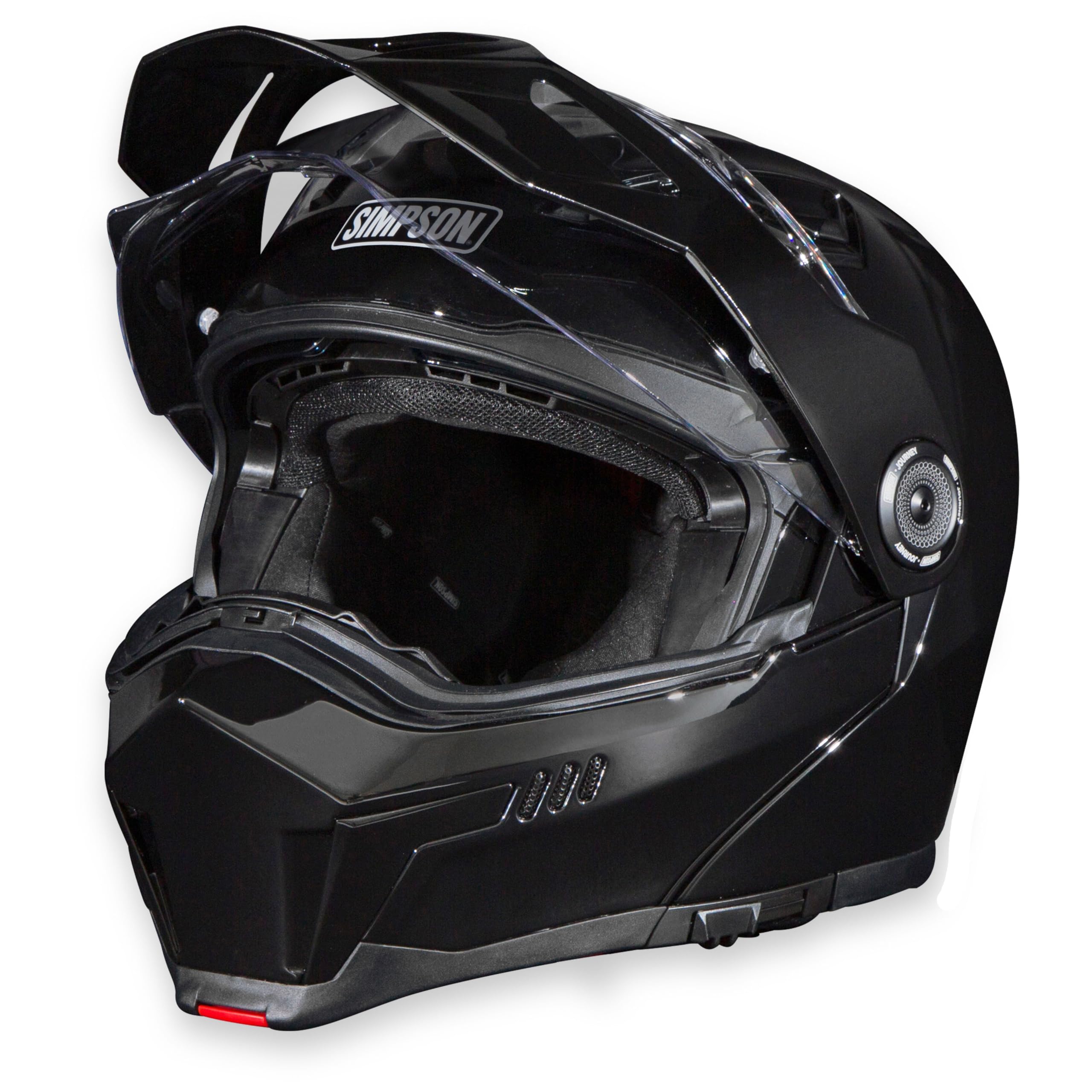 Simpson Motorcycle Journey Bandit Helmet - Black - XL | Off Road Dirt Bike UTV Motocross ATV | Modular Full-Face Flip Up | Clear Pinlock Anti-Fog Visor Shield | DOT ECE Certified (JB2XL)