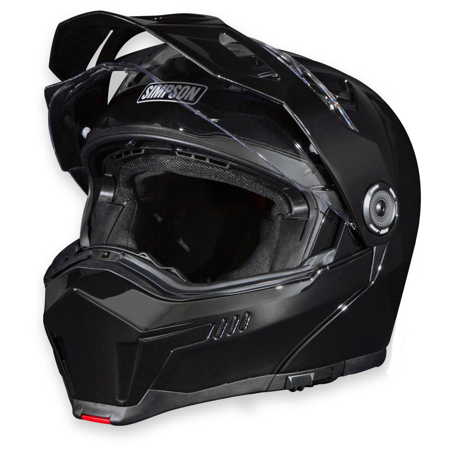 Simpson Motorcycle Journey Bandit Helmet - Black - XL | Off Road Dirt Bike UTV Motocross ATV | Modular Full-Face Flip Up | Clear Pinlock Anti-Fog Visor Shield | DOT ECE Certified (JB2XL)