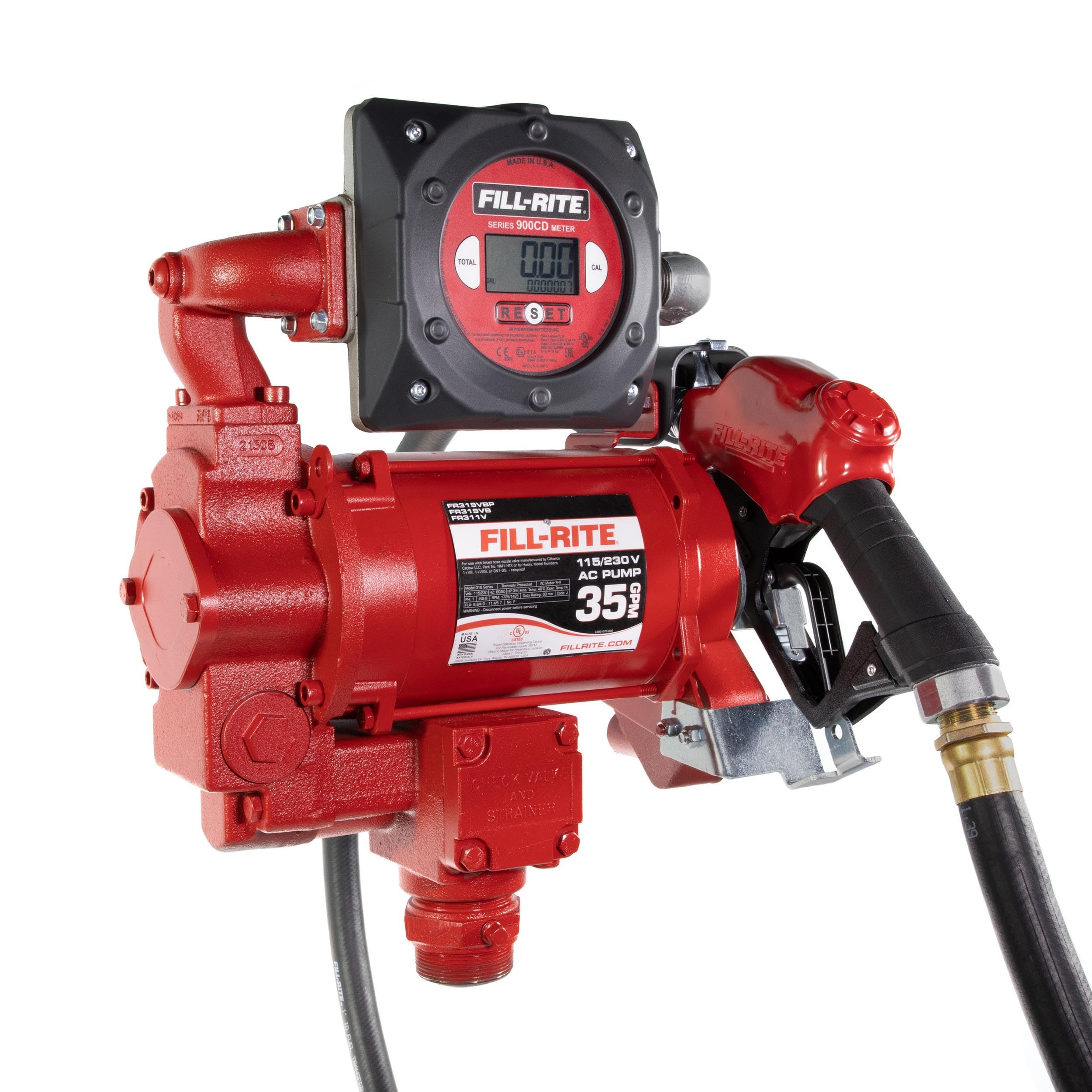 Fill-Rite 35 GPM FR319VB Fuel Transfer Pump w/Digital Meter Package 115V/230V (No Pulser)