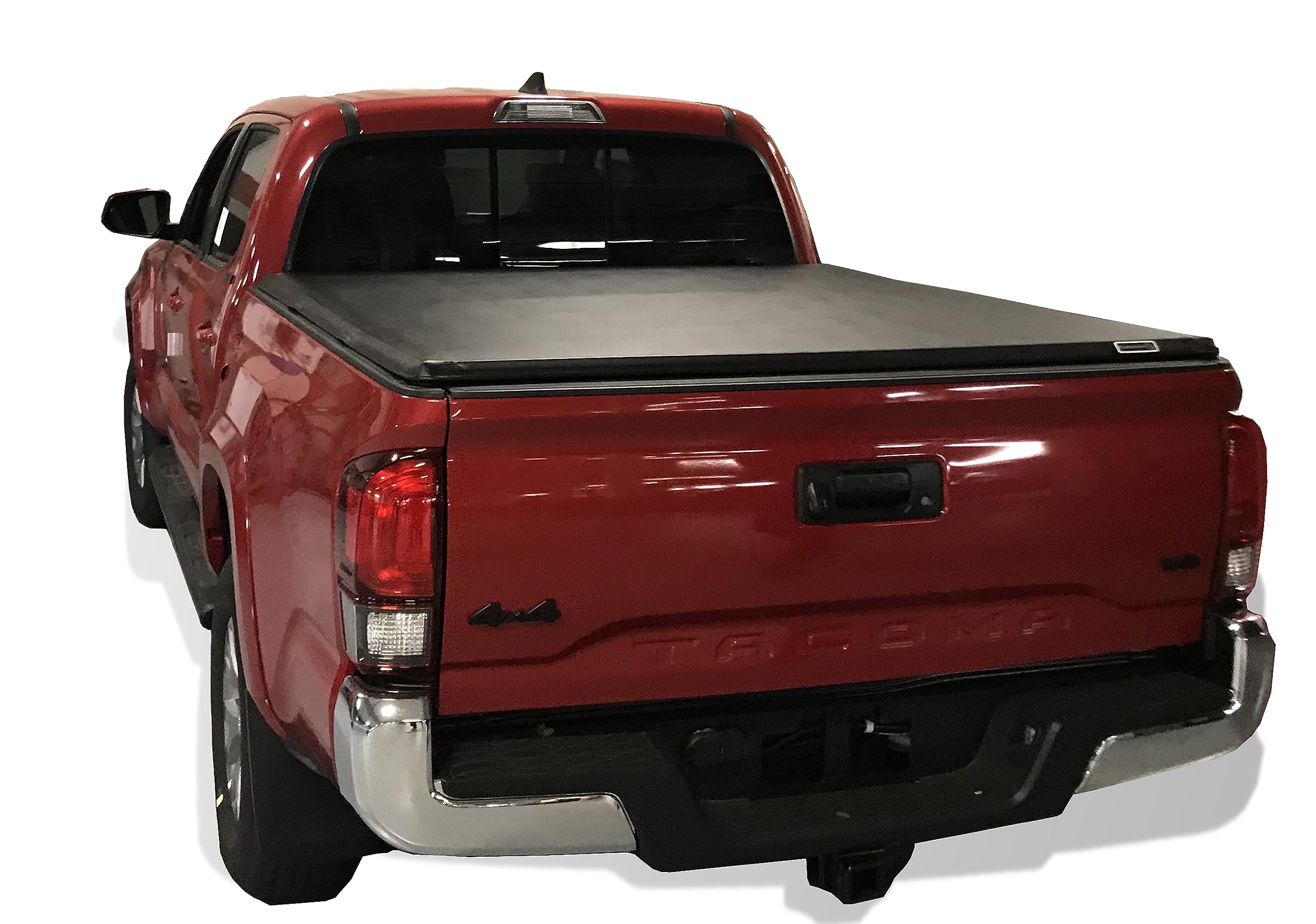 Premier Black Horse Soft Trifold Truck Bed Tonneau Cover Compatible with 2005-2015 Toyota Tacoma 6ft Bed-PRS-TO16