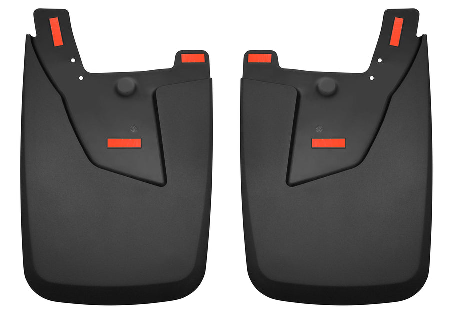 Rear Mud Guards — Husky Liners | Fits 2019-2024 Dodge Ram 2500/3500 with Single Rear Wheels & OE Fender Flares - Black, 2 Pc. | 59051