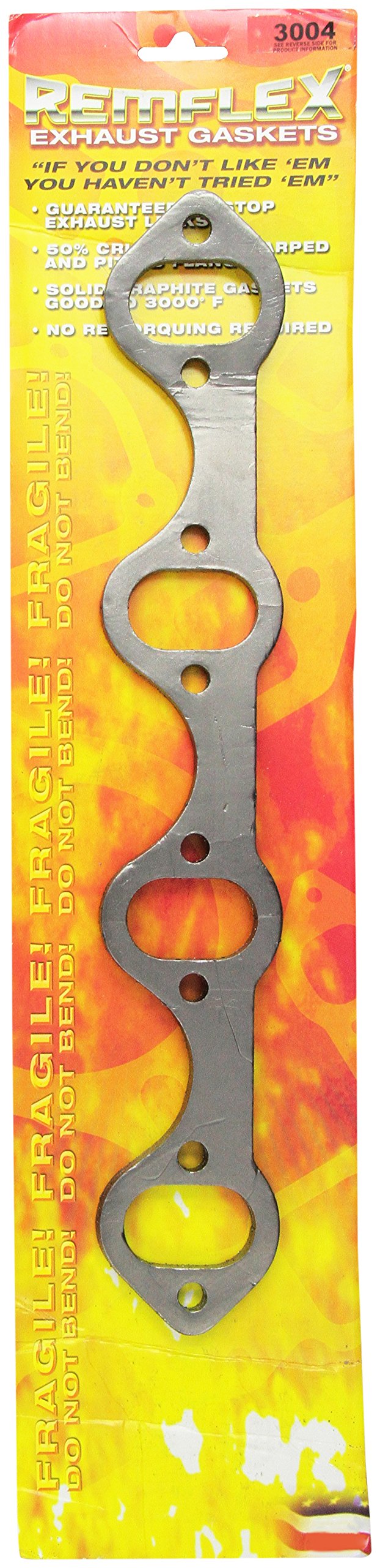 Exhaust Gasket Remflex 3004 for Ford V8 Engine, (Set of 2)