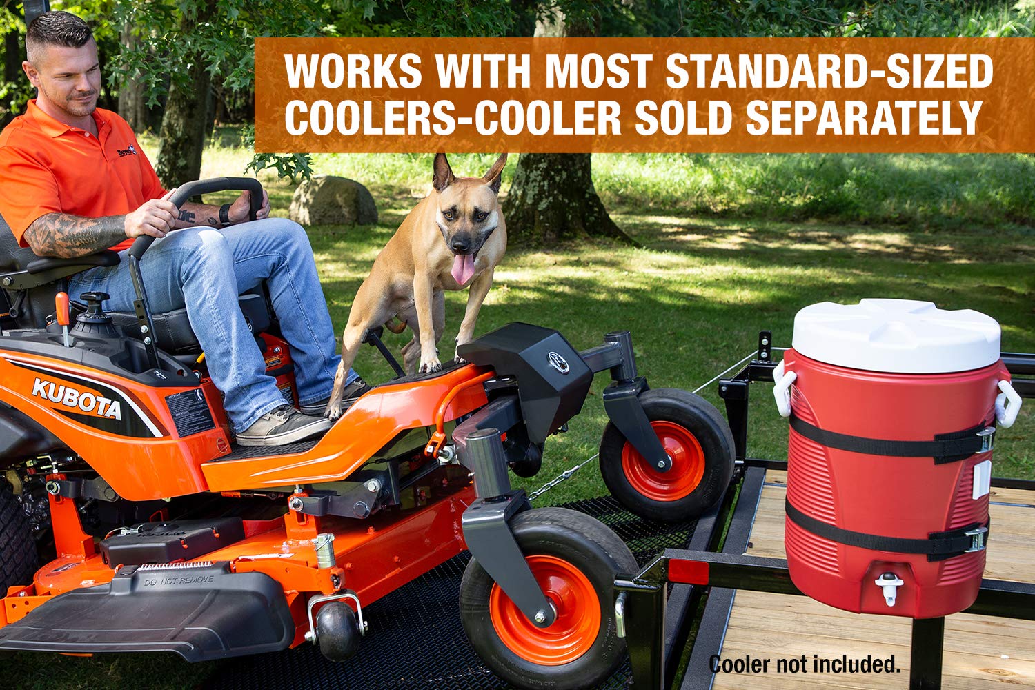 Buyers Products Steel Water Beverage Cooler Rack for Landscape Trailers & Service Body Trucks, Made In The USA, Lawn Care Equipment, Landscape Trailer Accessories