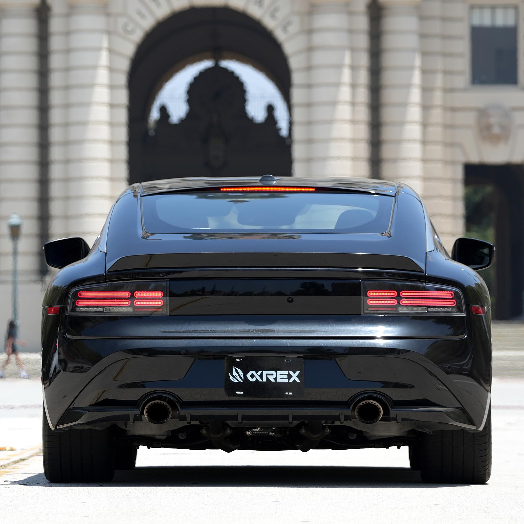 NOVA-Series Alpharex LED Tail Lights Compatible With 23-25 Nissan Z Quad-Loop Style Black