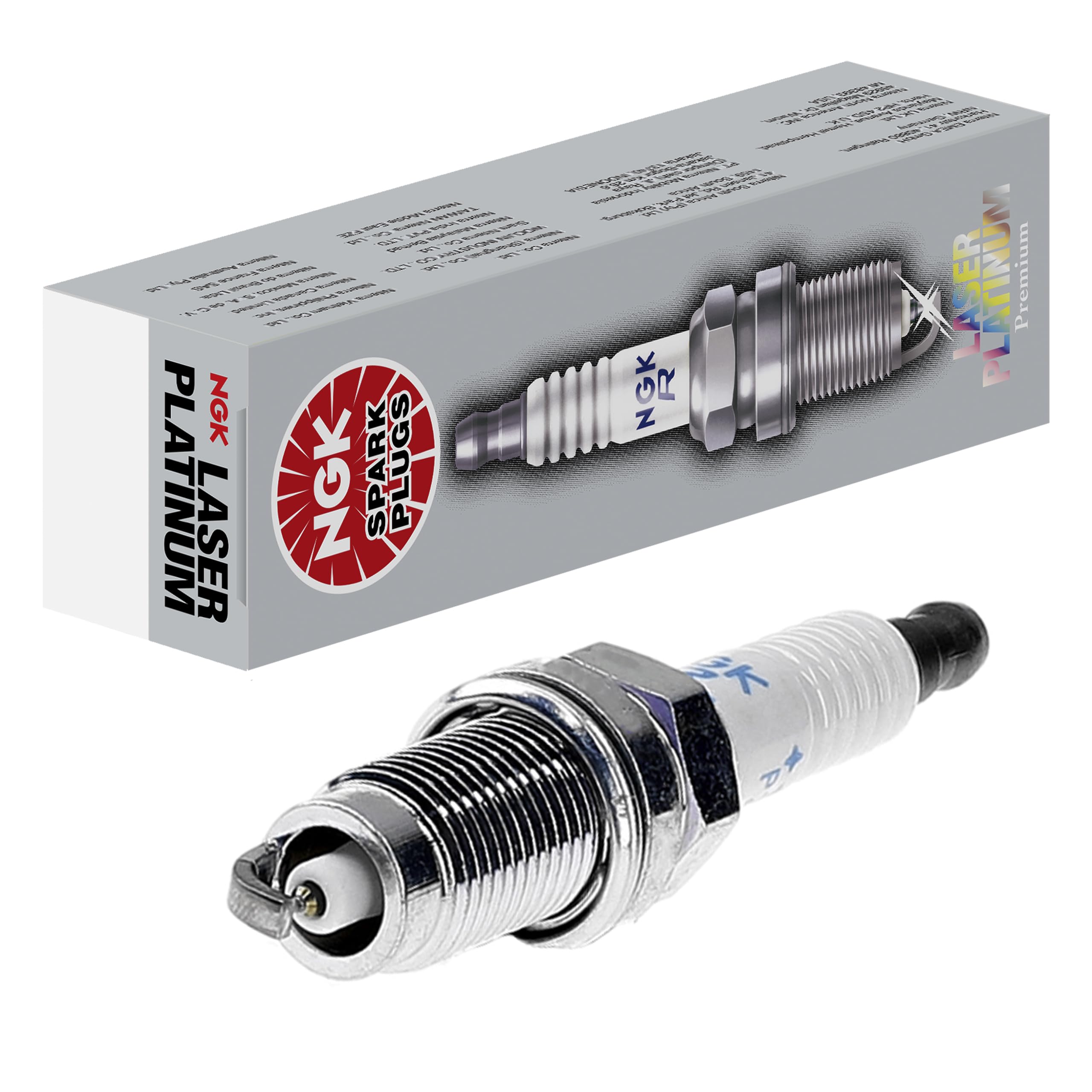 PZFR5D-11 NGK (7968) Laser Platinum Spark Plug, Pack of 1, Silver, White