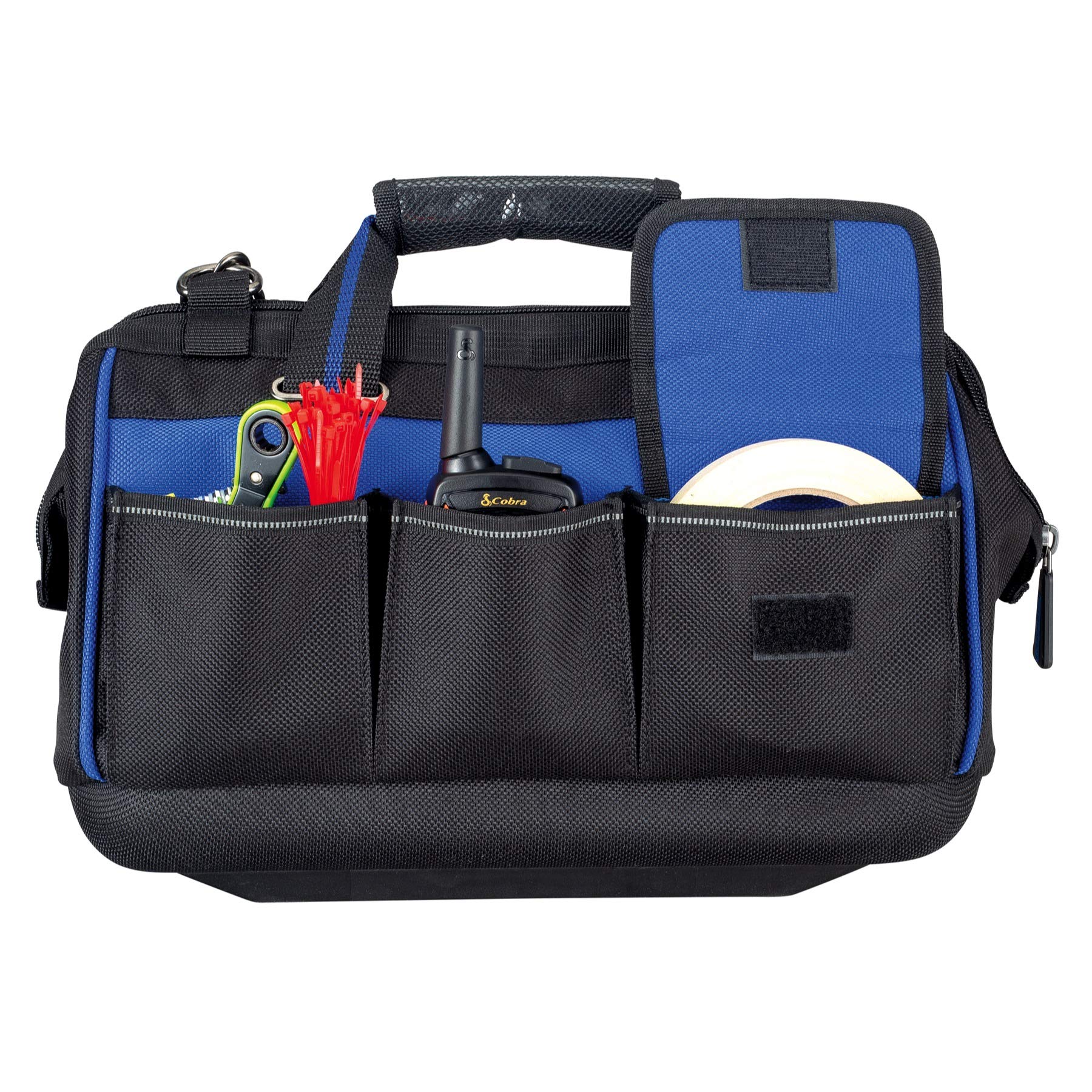 2 Piece Vaughan Tool Bag Set 20 in. Tool Tote and 13 in. Wide Mouth Bag - 240155, Blue