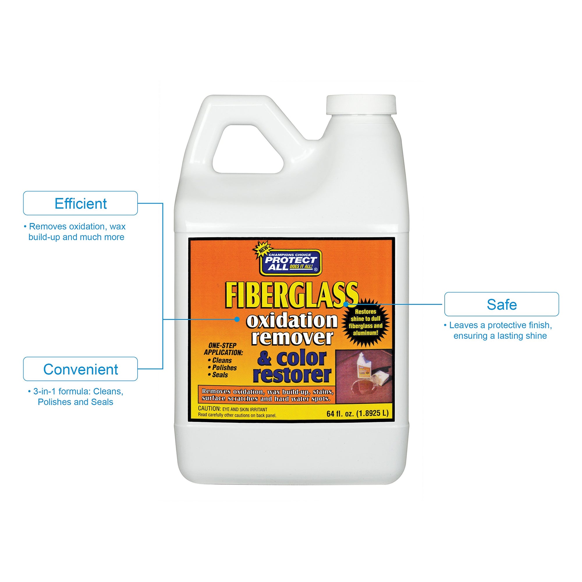 Fiberglass ProtectAll Oxidation Remover and Color Restorer - 64 oz - 55064