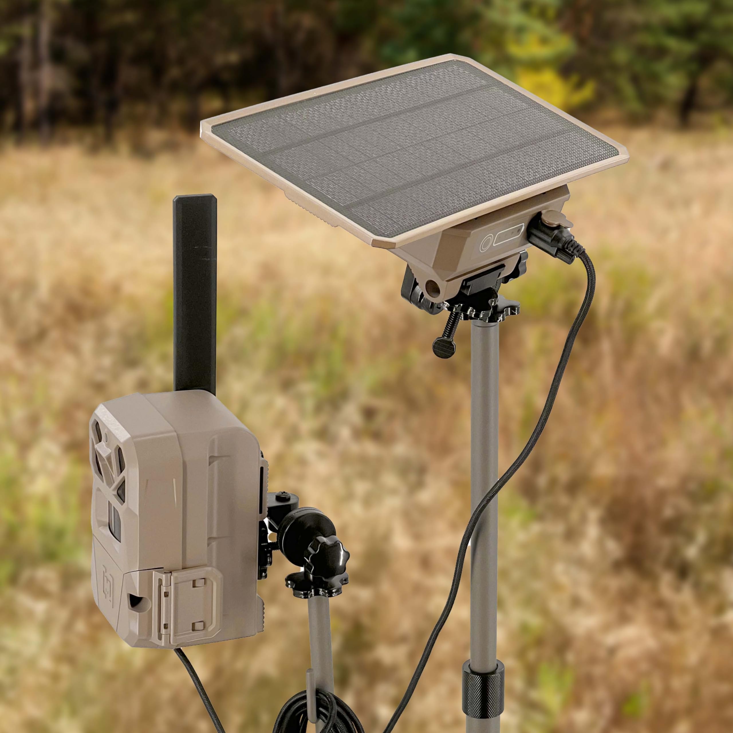 Camera Stake Moultrie for Edge Series Cameras - Universal 1/4"-20 Threaded Mount for 2 Devices - Perfect for Camera and Solar