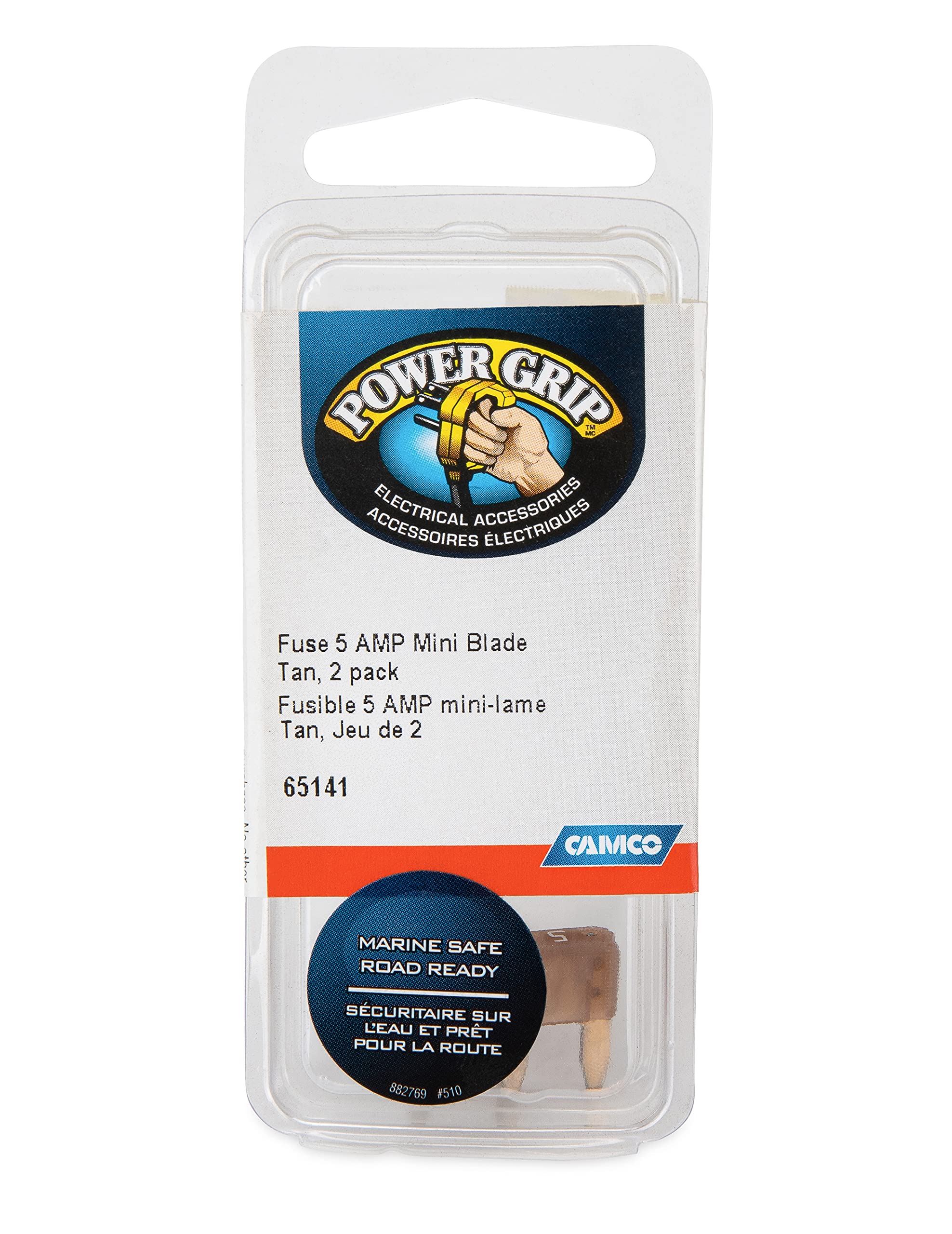 5 AMP Camco Mini-Blade Fuse - Pack of 2 Tan