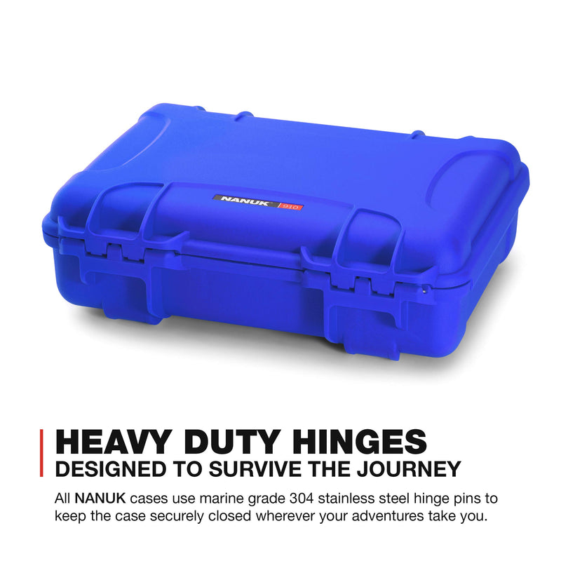 Waterproof Nanuk 910 Hard Case with Foam Insert for DJI Mavic Mini 2 Fly More - Blue