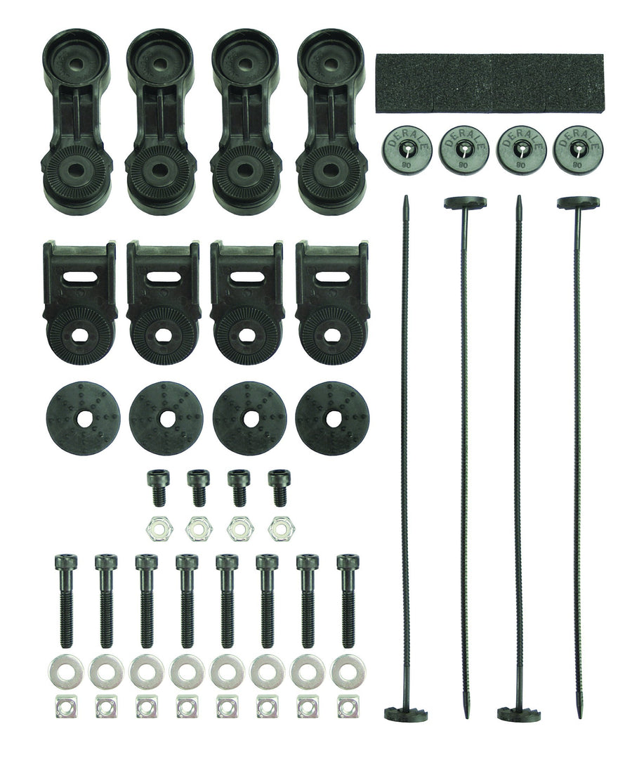 H.O. Radiator Fan Derale Premium Mounting Kit , Black 16746